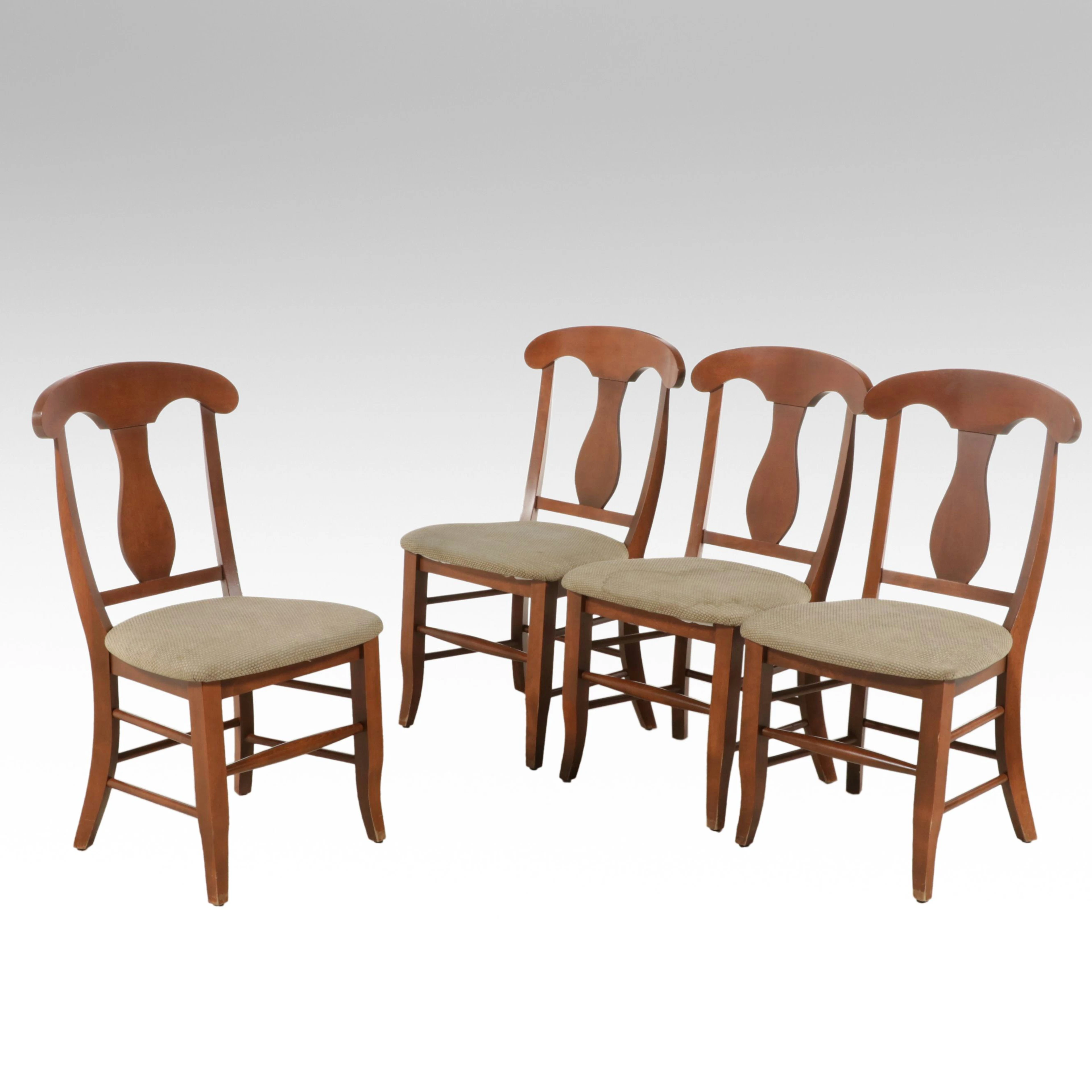 Set of Four Canadel Furniture Upholstered Wood Dining Chairs