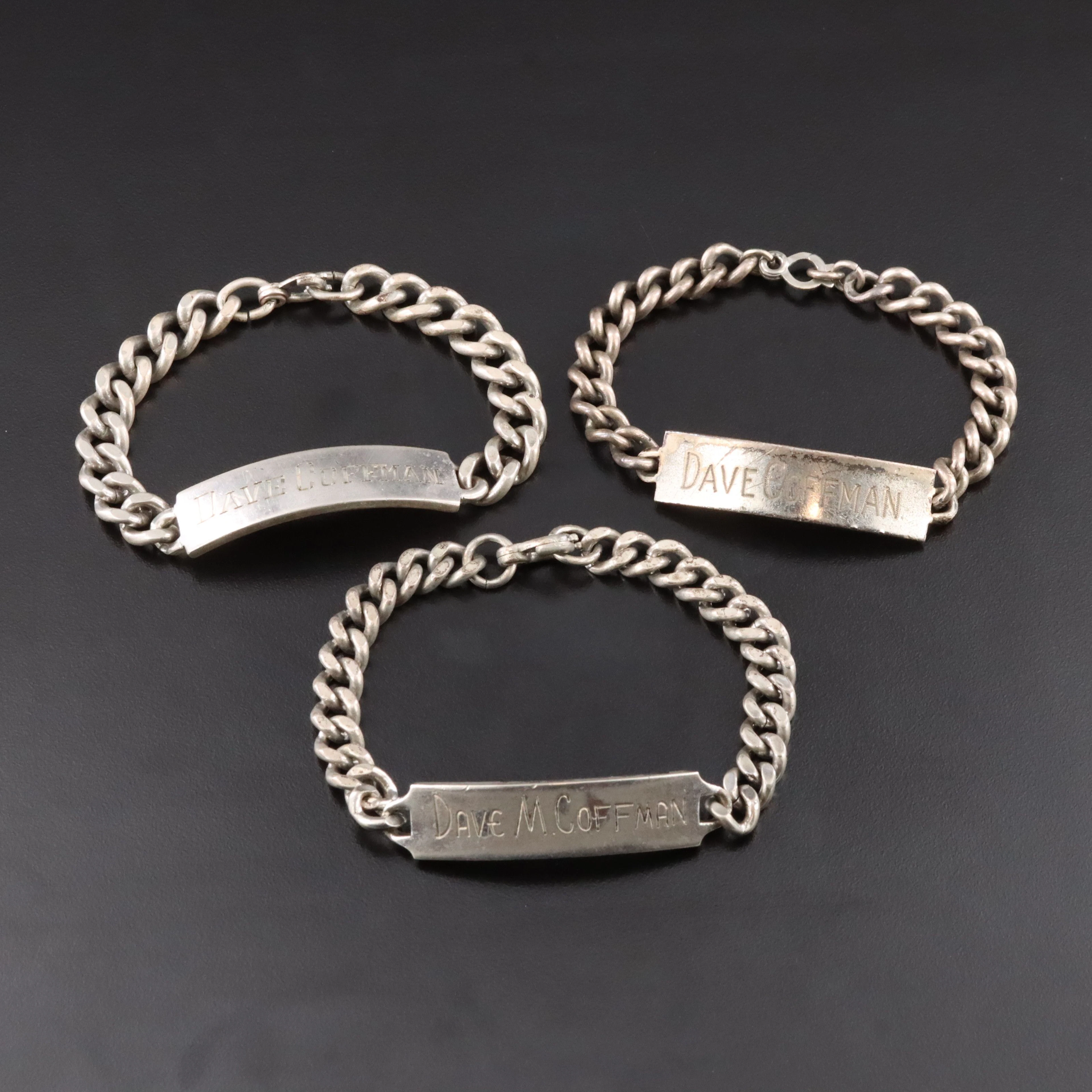 Vintage Sterling ID Bracelets
