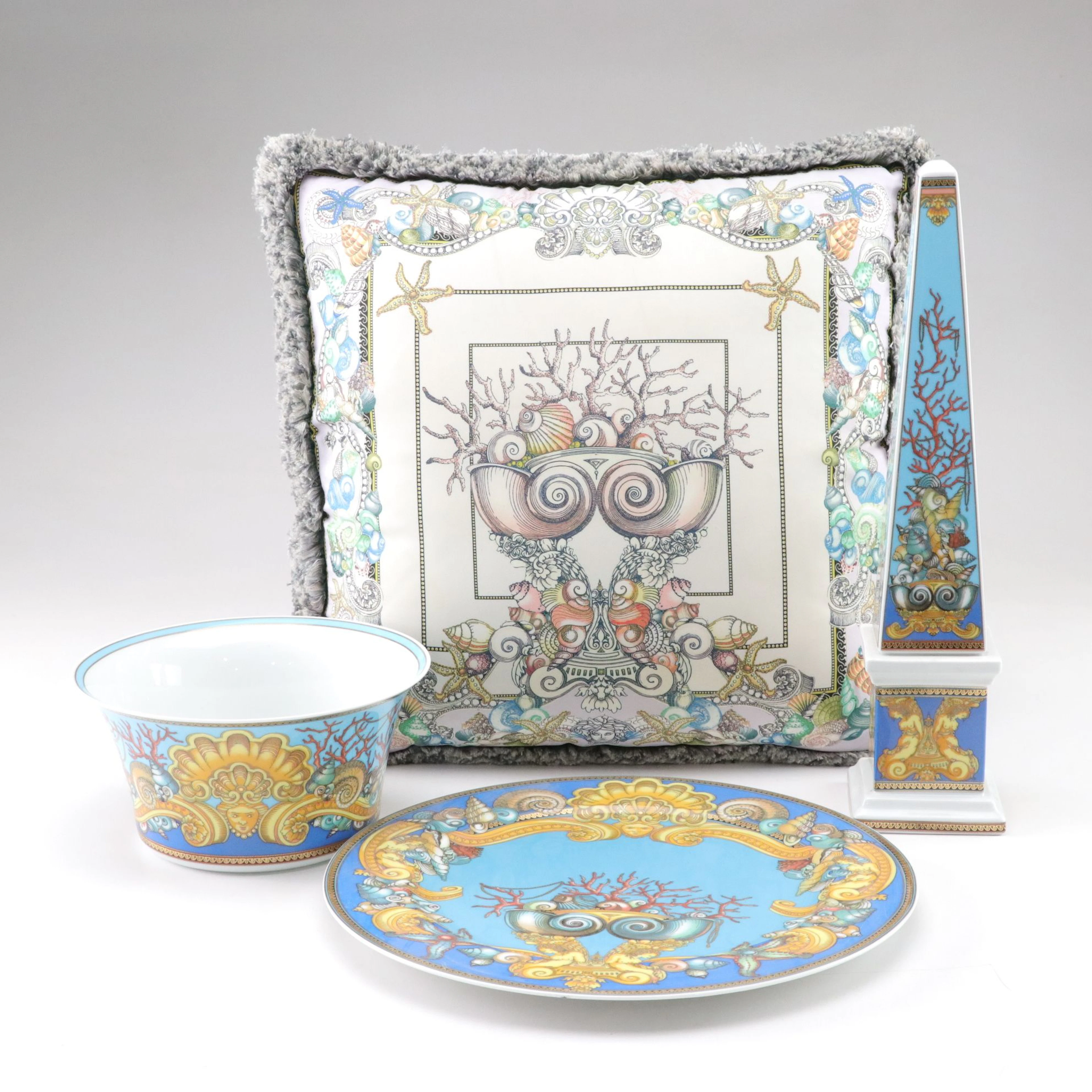 Rosenthal for Versace "Les Trésors de la Mer" Set Including Pillow and Plate