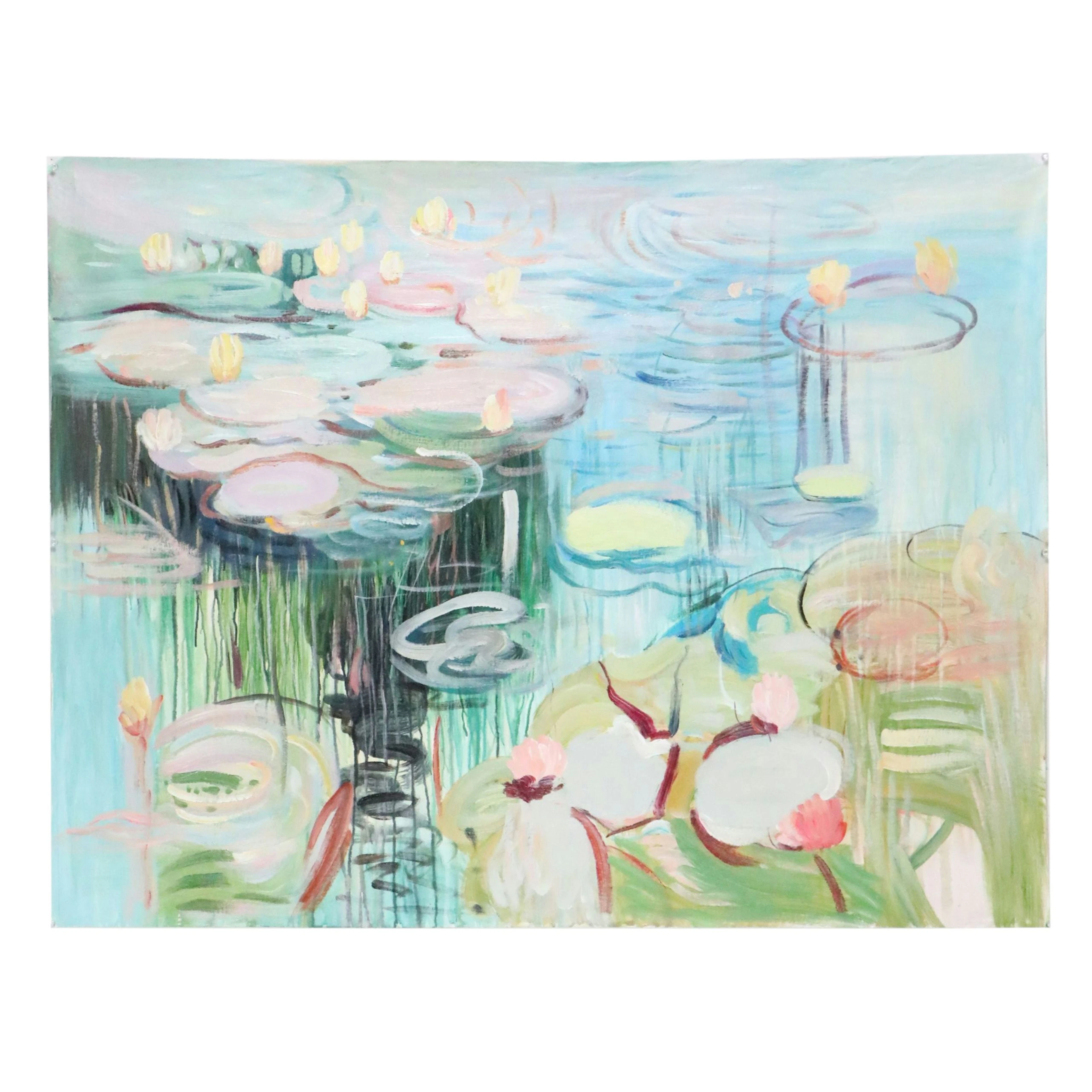 Impressionistic Oil Painting "Echos in Motion," 21st Century