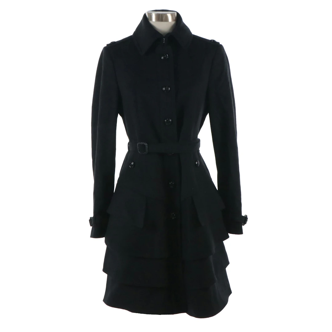 Burberry Wool and Cashmere Blend Button-Front Coat