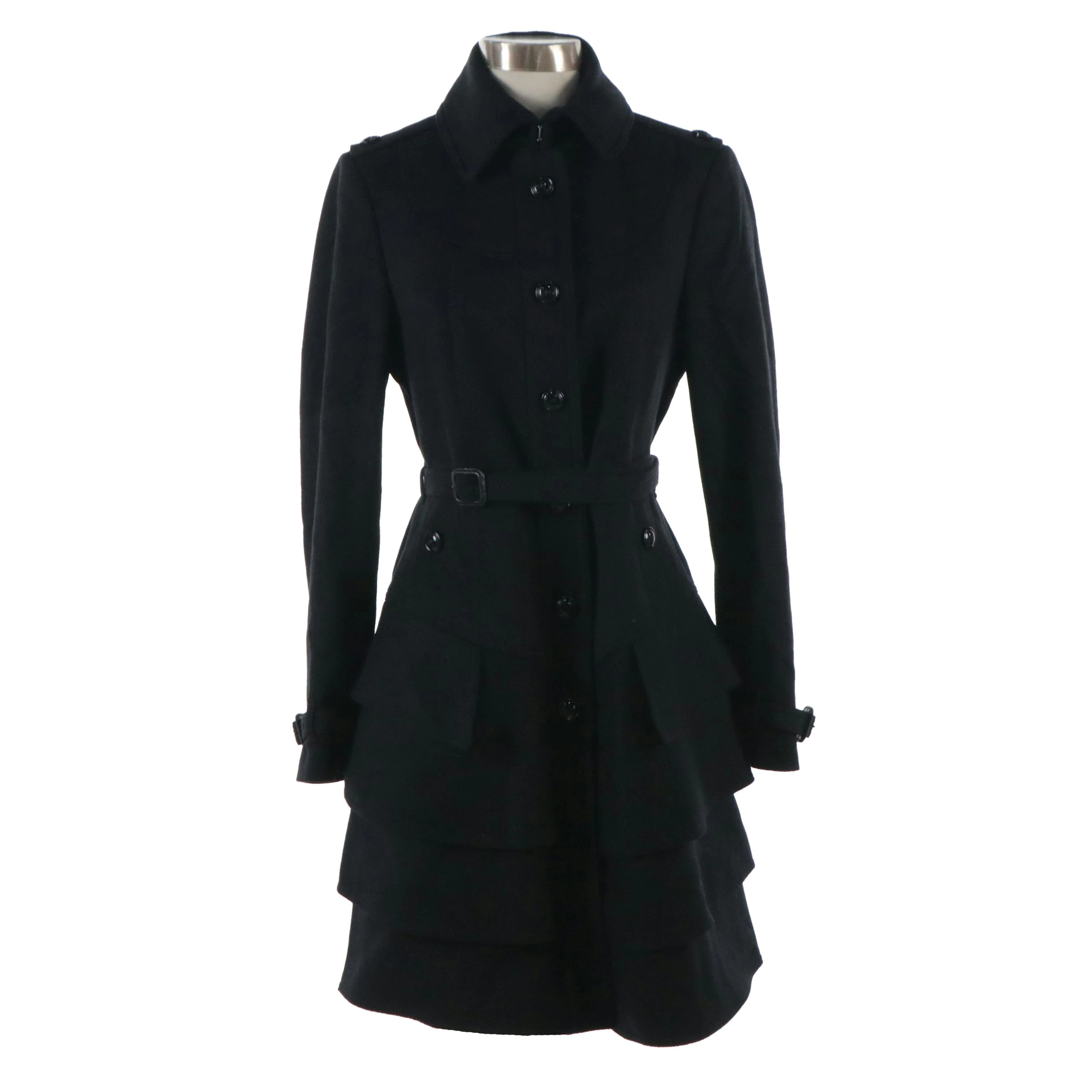 Burberry Wool and Cashmere Blend Button-Front Coat