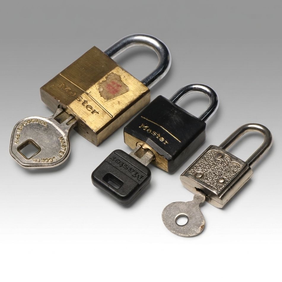 Master and Other Padlocks with Keys