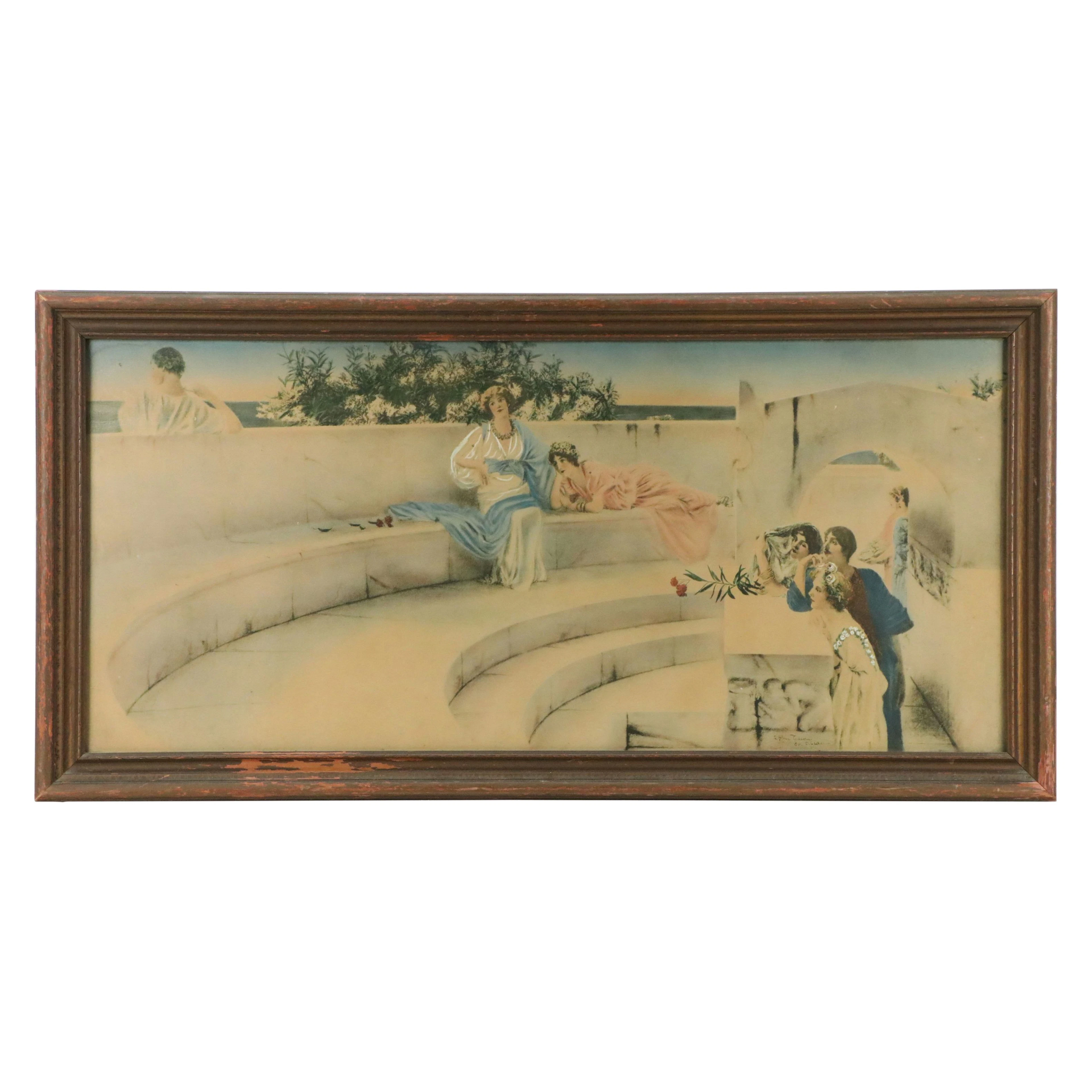 After Sir Lawrence Alma-Tadema Hand-Colored Photogravure, Early 20th Century