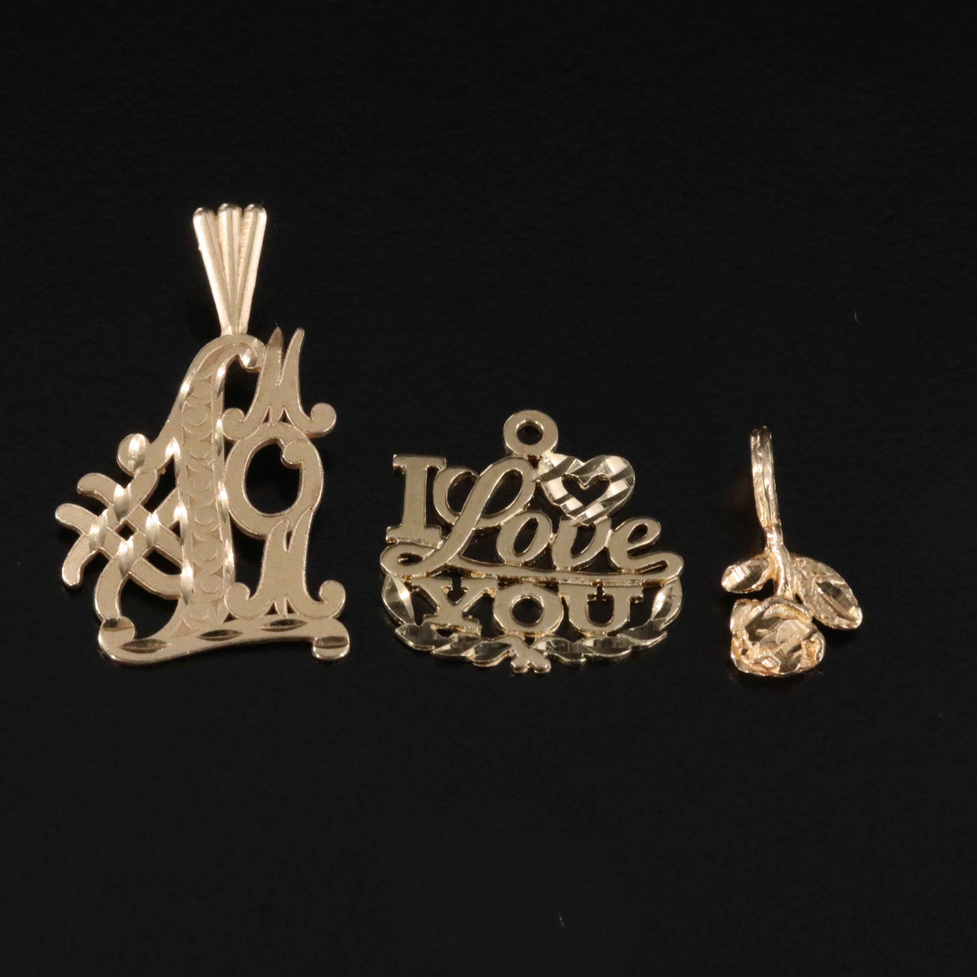 14K Pendants Including Michael Anthony