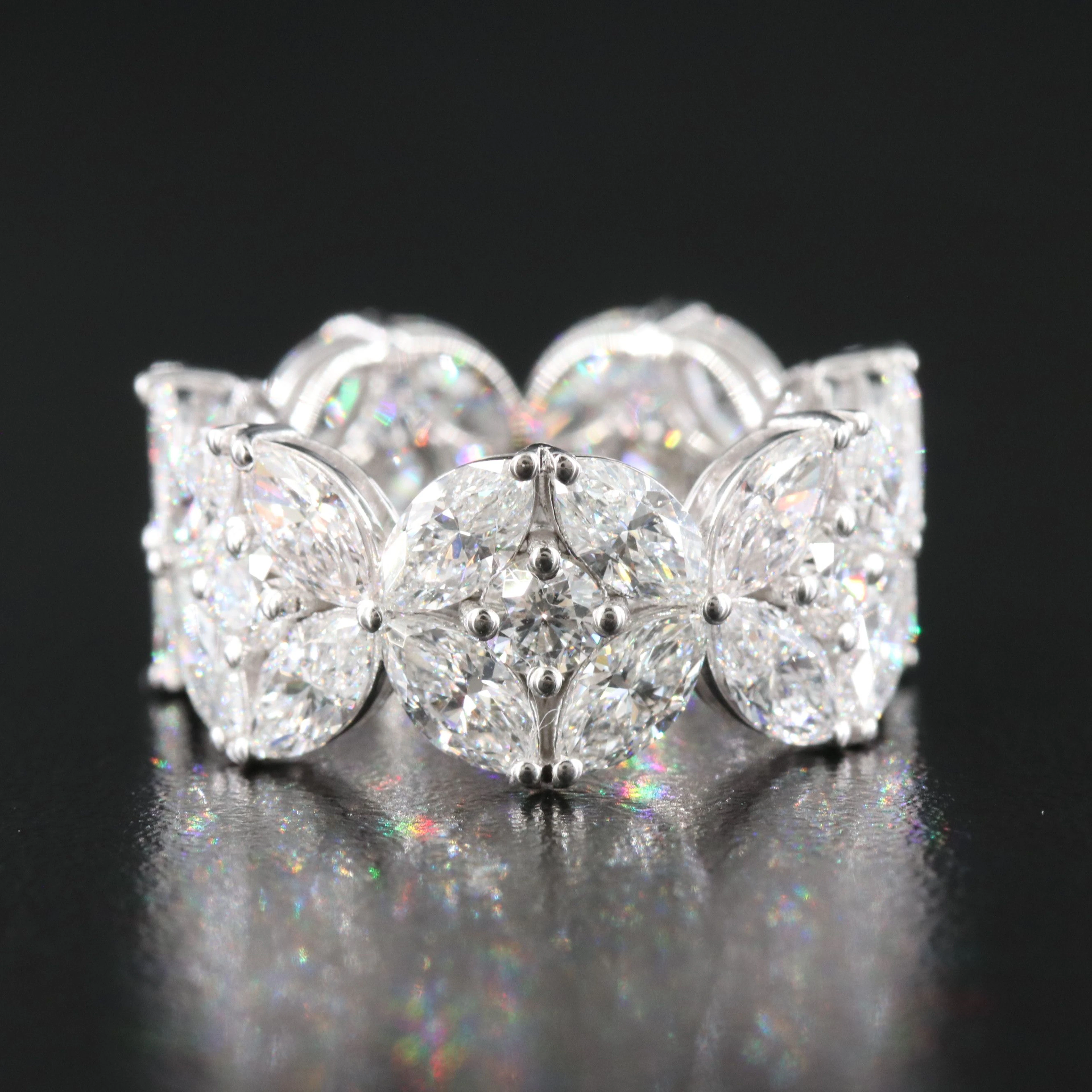 14K 6.65 CTW Lab Grown Diamond Eternity Ring