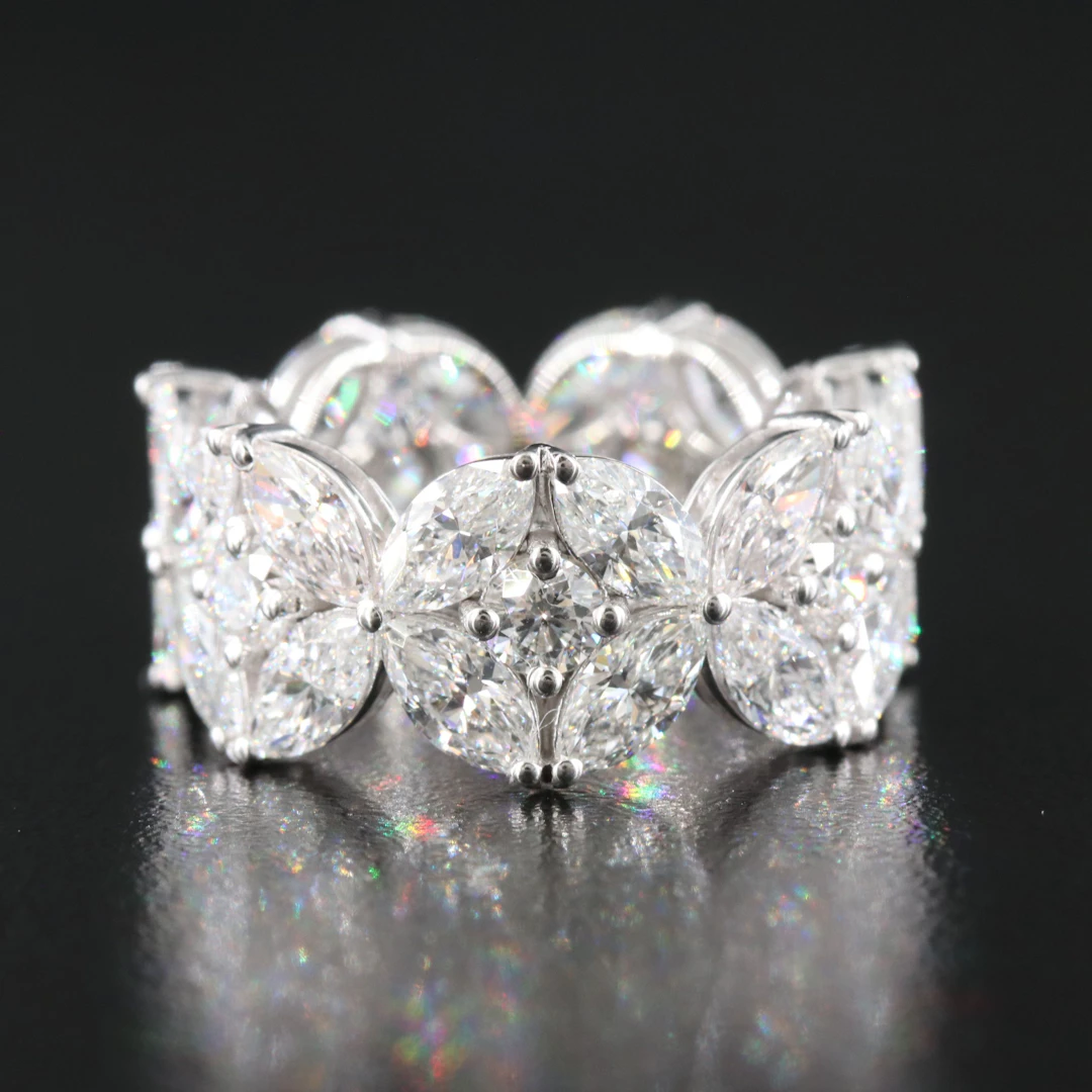 14K 6.65 CTW Lab Grown Diamond Eternity Ring