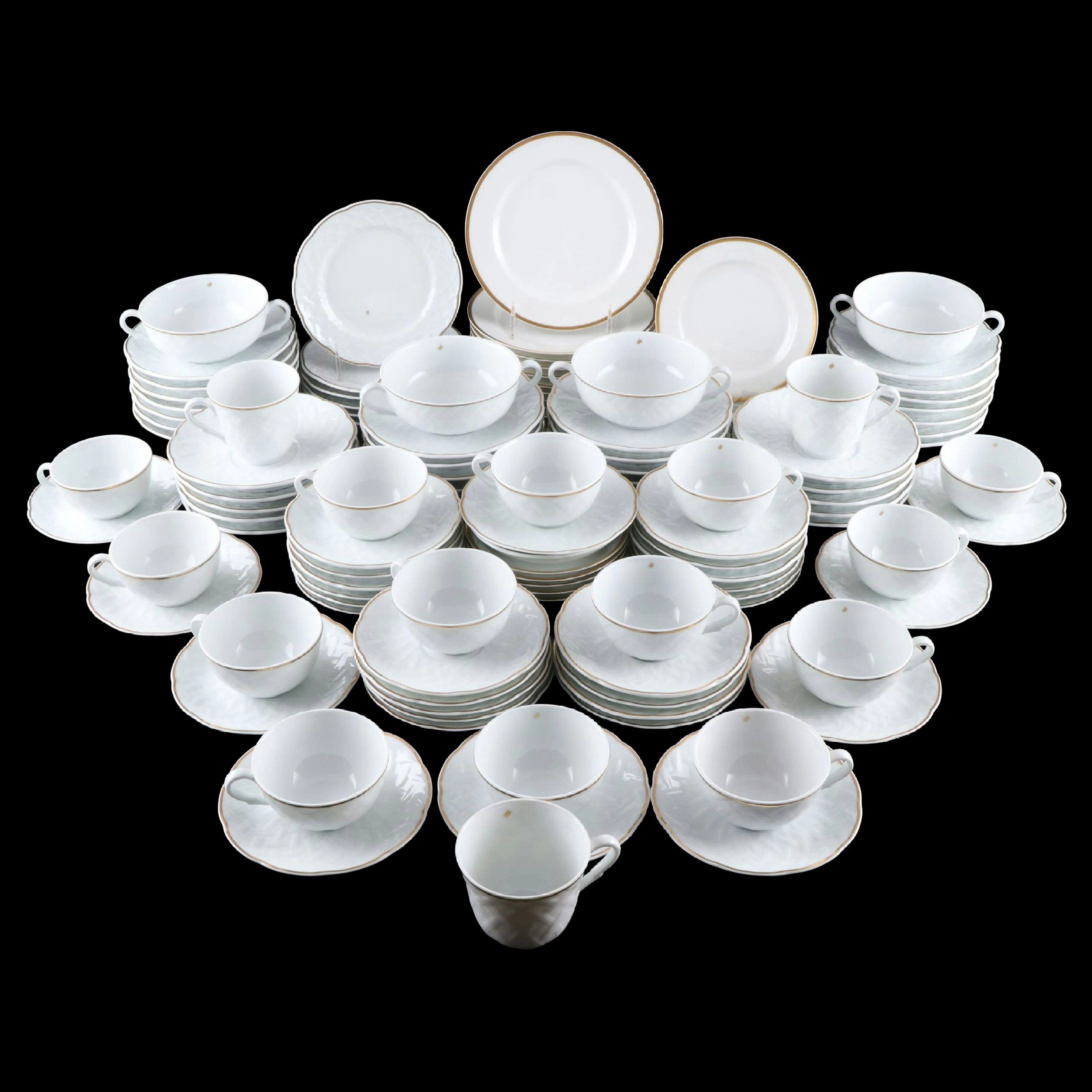 Bernardaud "Baudelaire" Porcelain Dinnerware with Haviland Plates