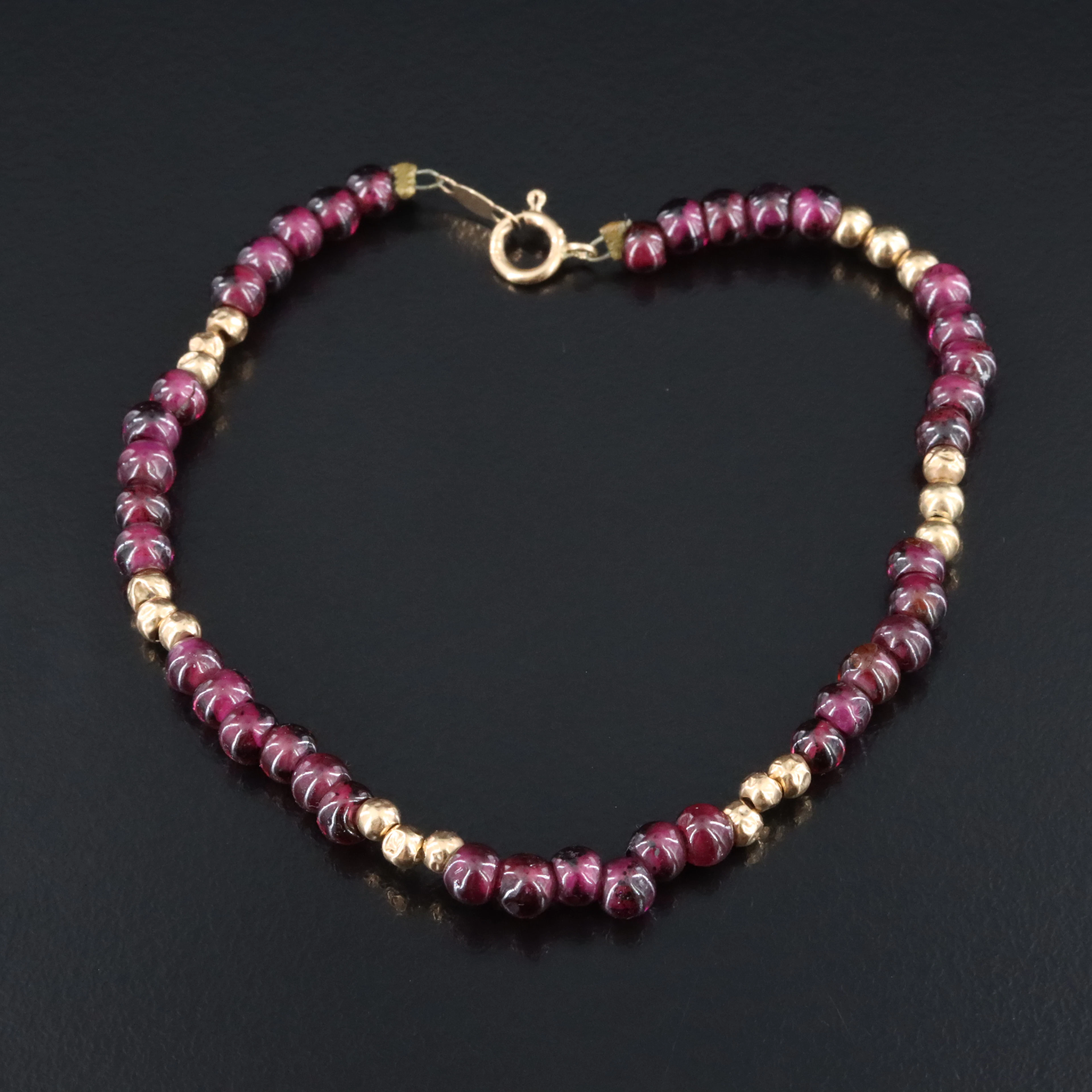 14K Garnet Bracelet