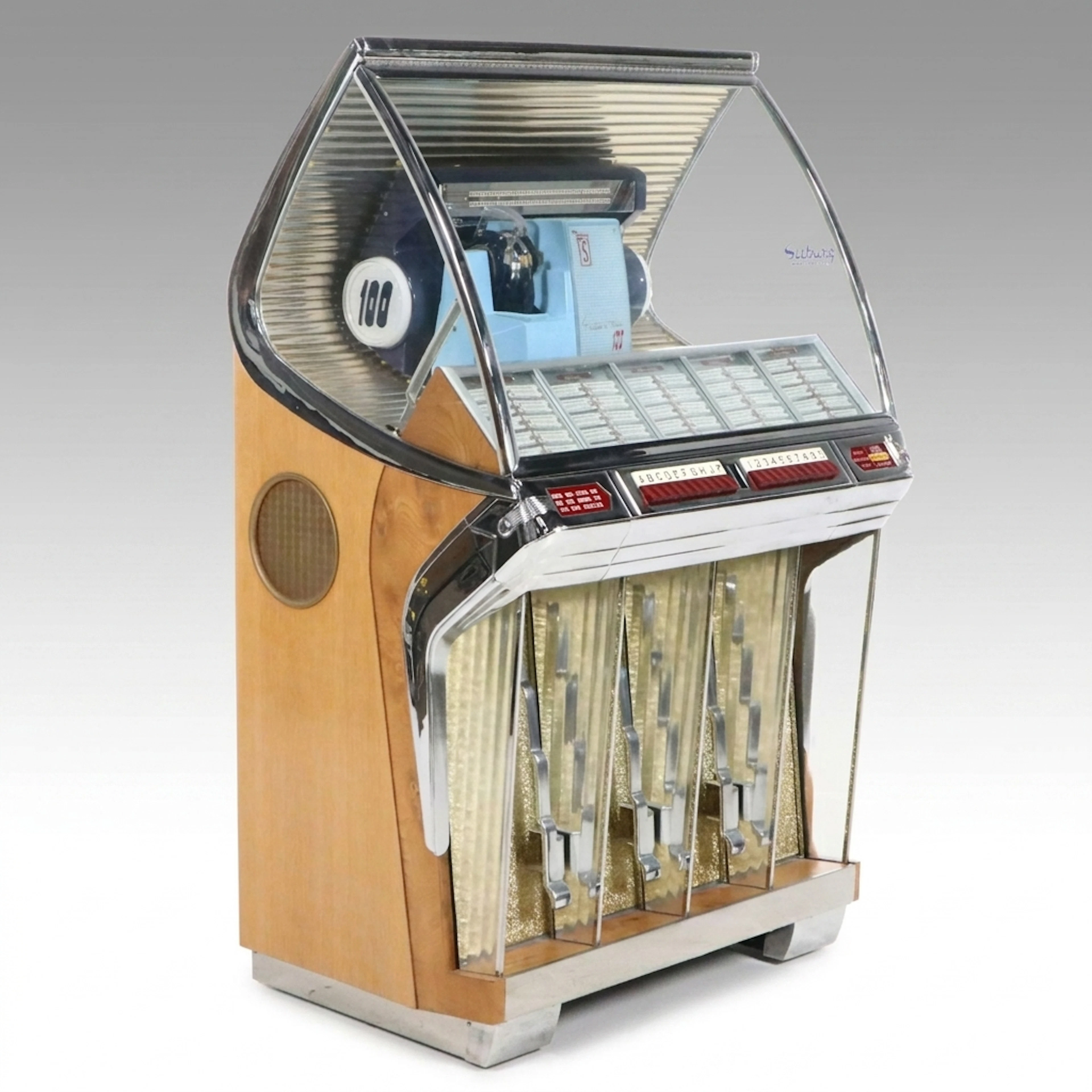 Seeburg 100 High Fidelity Select-o-Matic Jukebox with Accessories