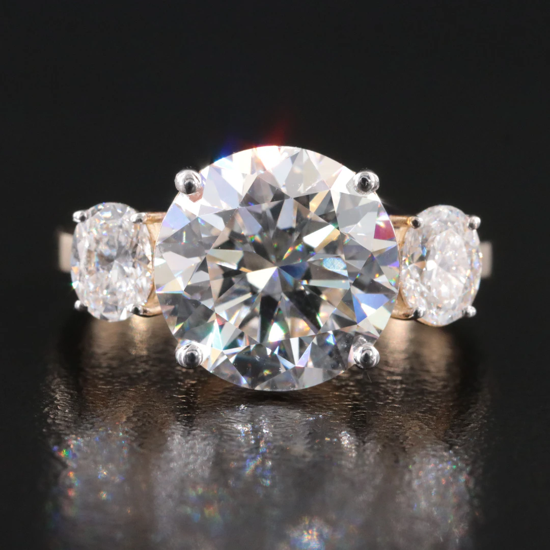 14K 5.51 CTW Lab Grown Diamond Ring with IGI Report