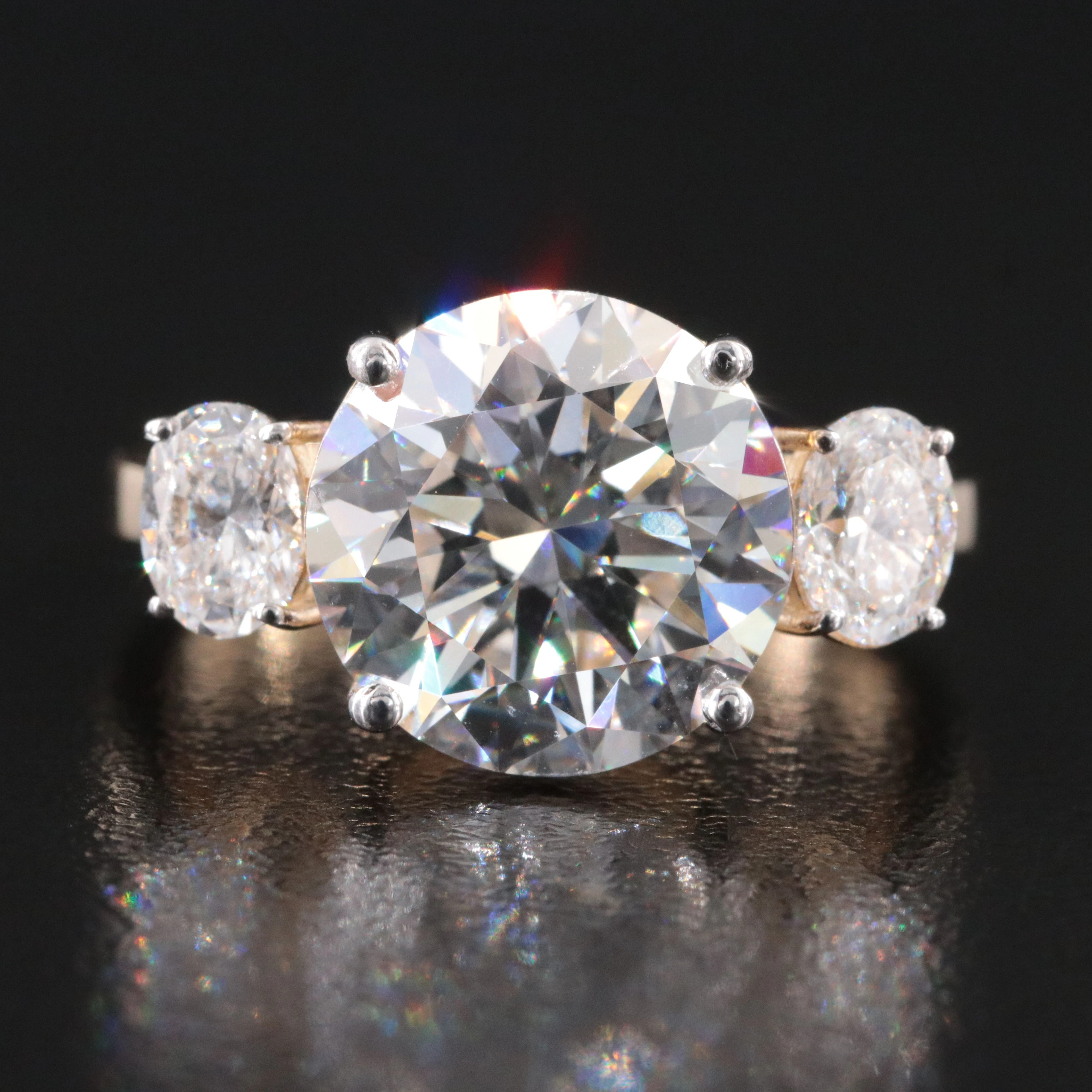 14K 5.51 CTW Lab Grown Diamond Ring with IGI Report