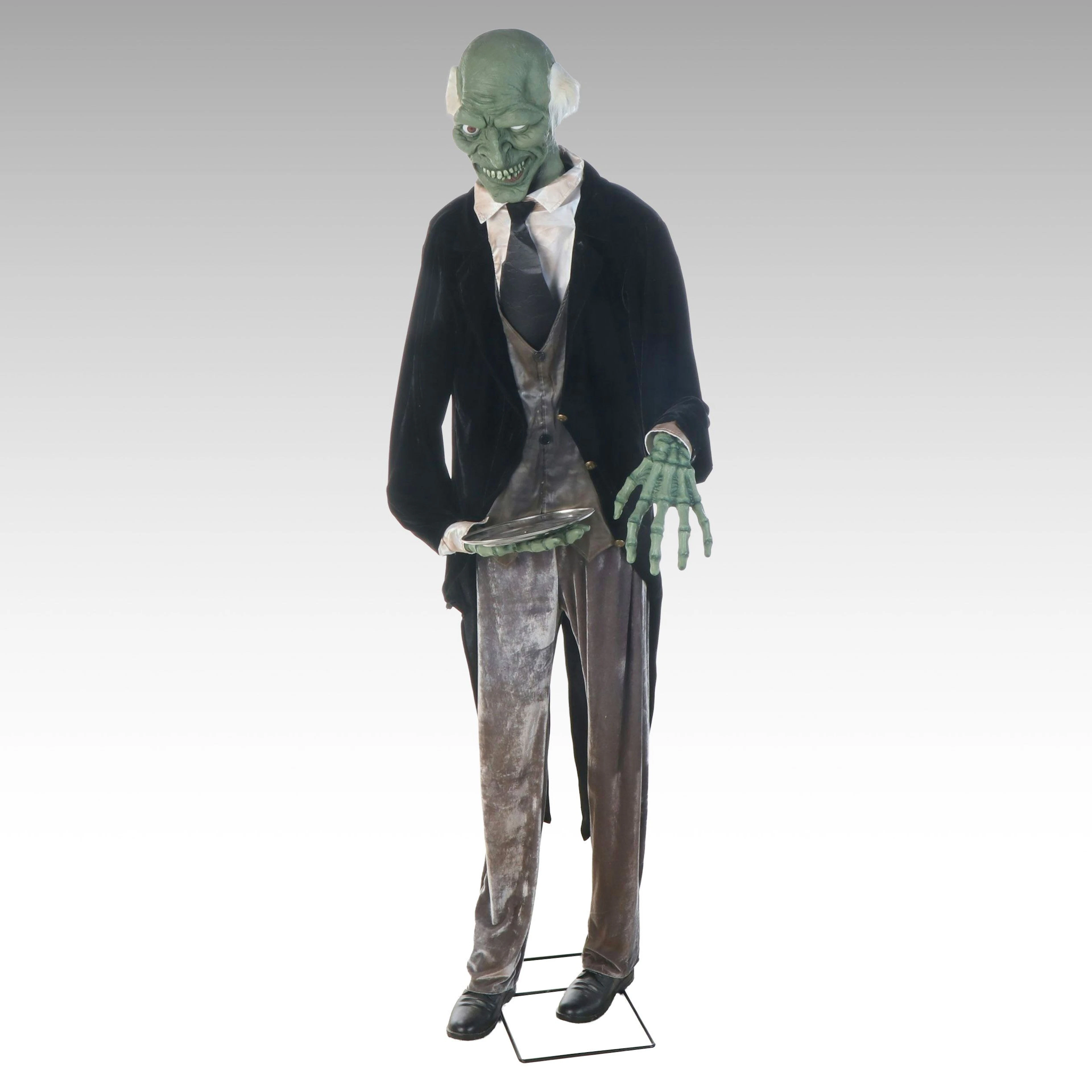 Tall Halloween Talking and Illuminating Zombie Butler