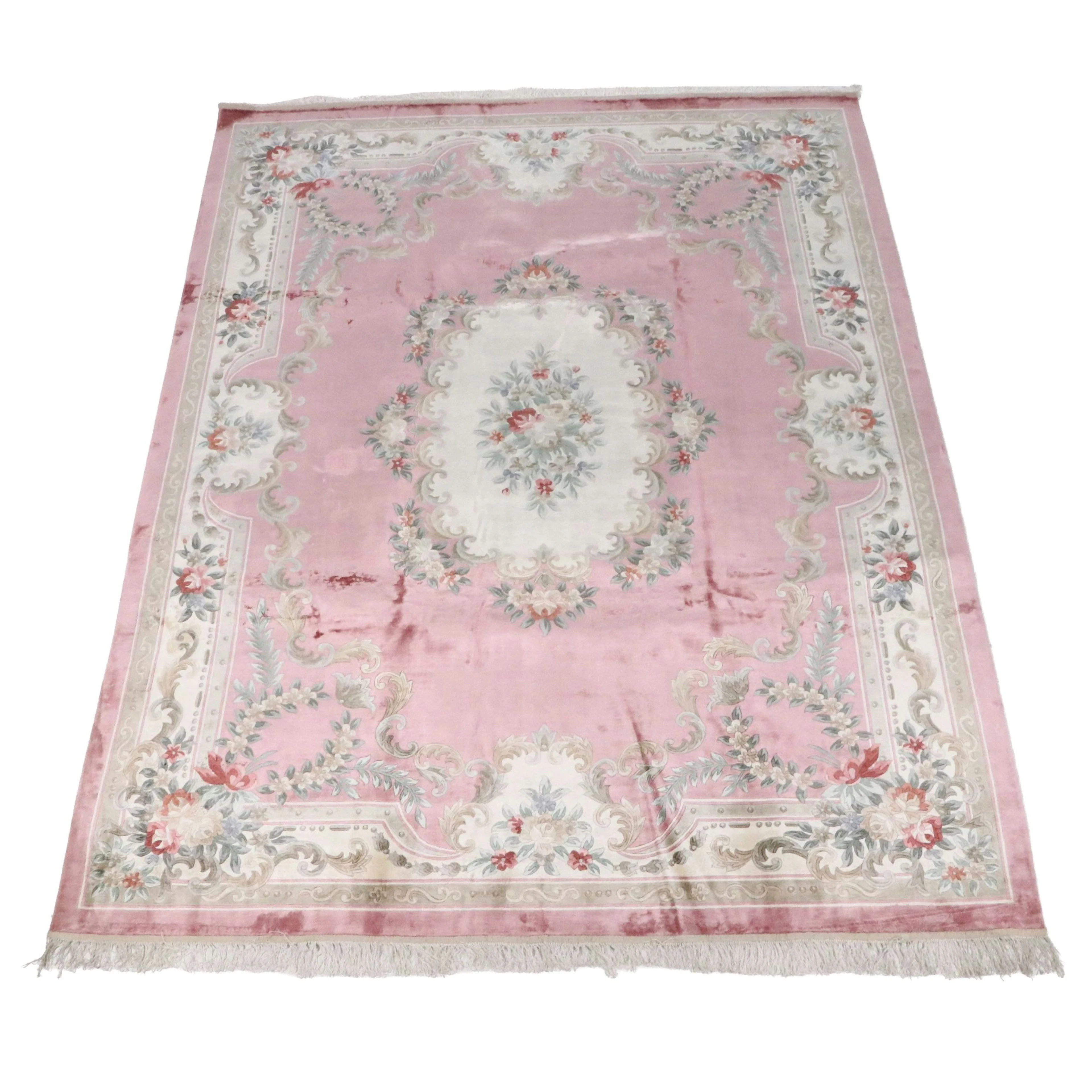 8'9 x 12'3 Hand-Knotted Sino-French Aubusson Style Room Sized Rug