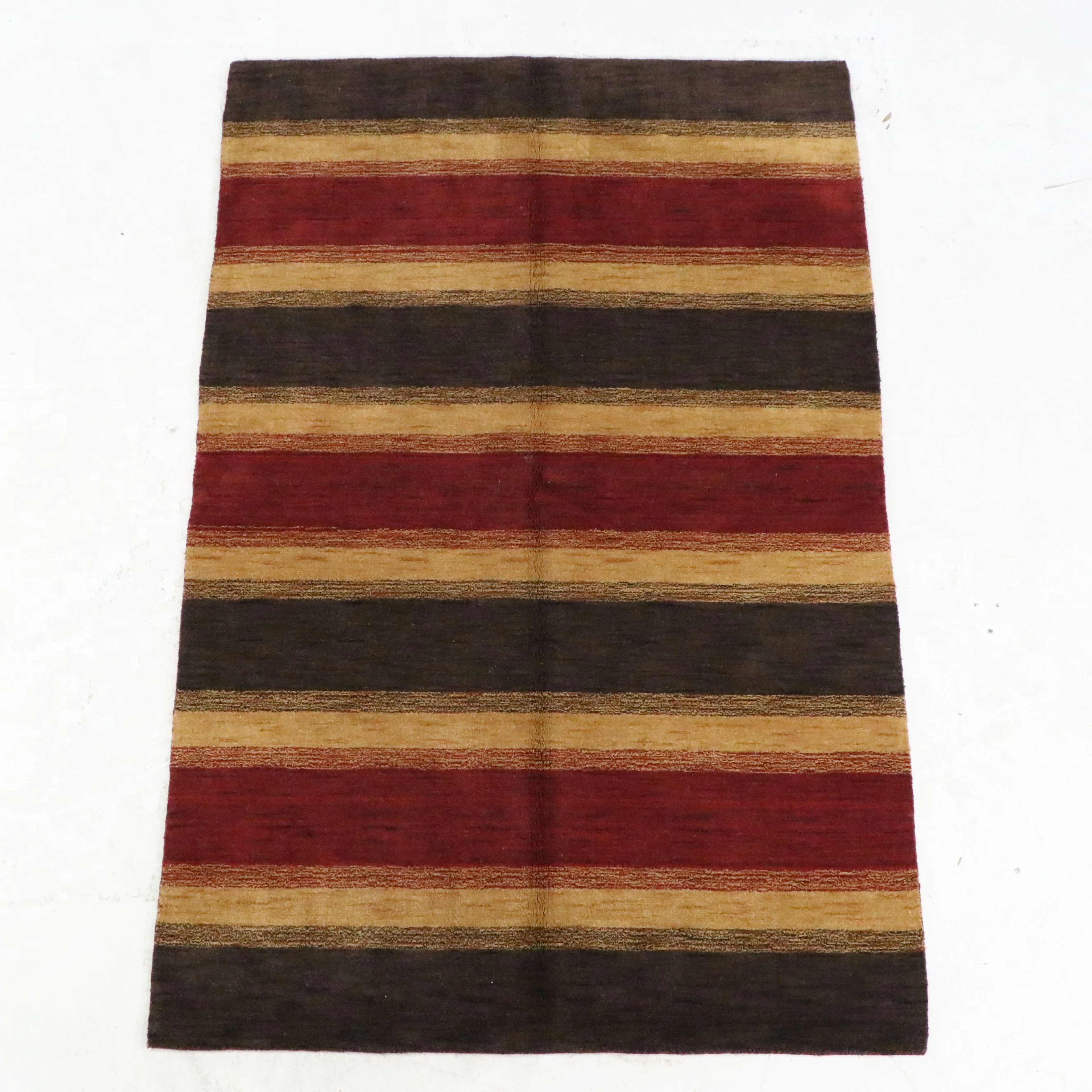 5'2 x 8'3 Hand-Knotted Indian Contemporary Area Rug