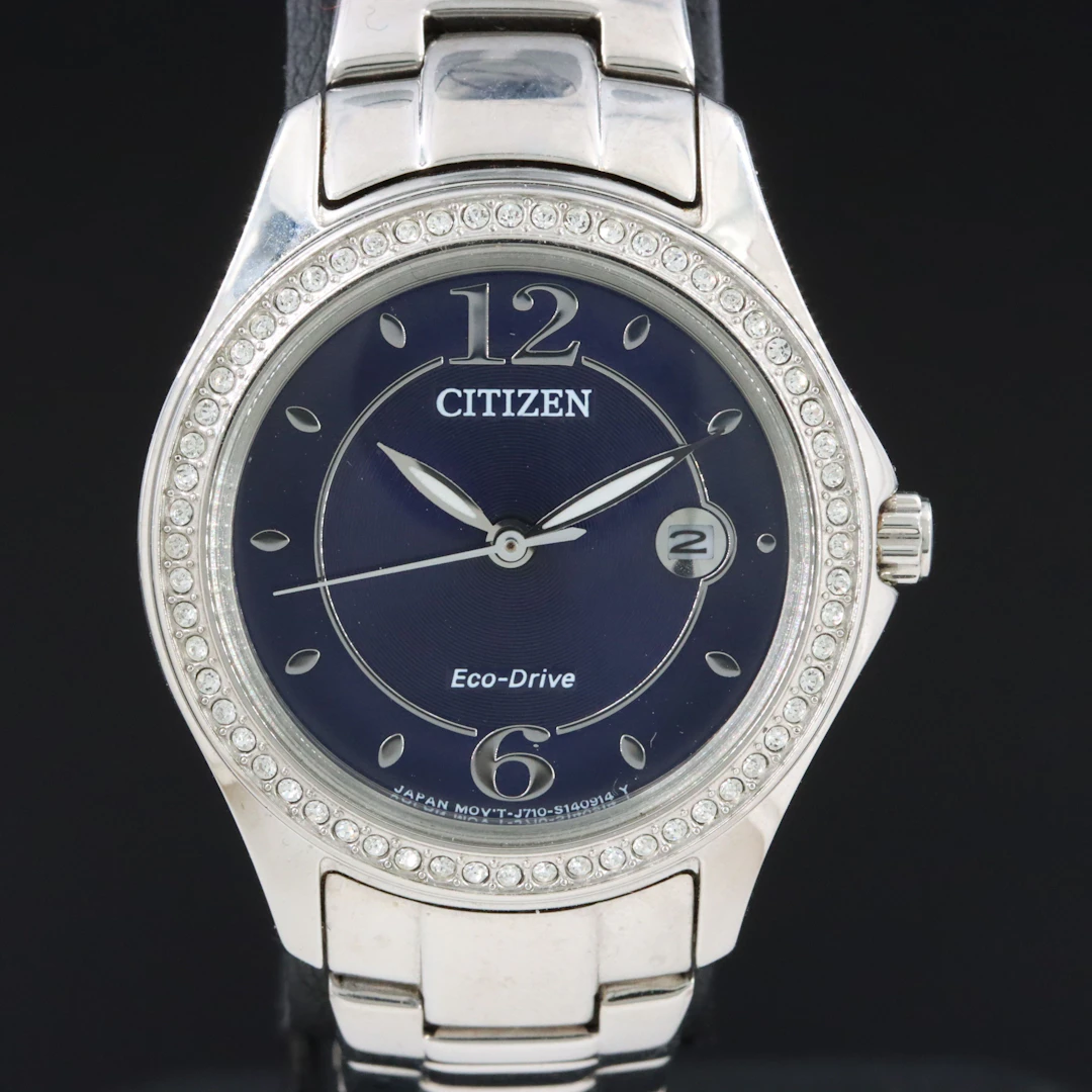 Citizen Eco-Drive Silhouette Blue Dial Stainless Steel Watch