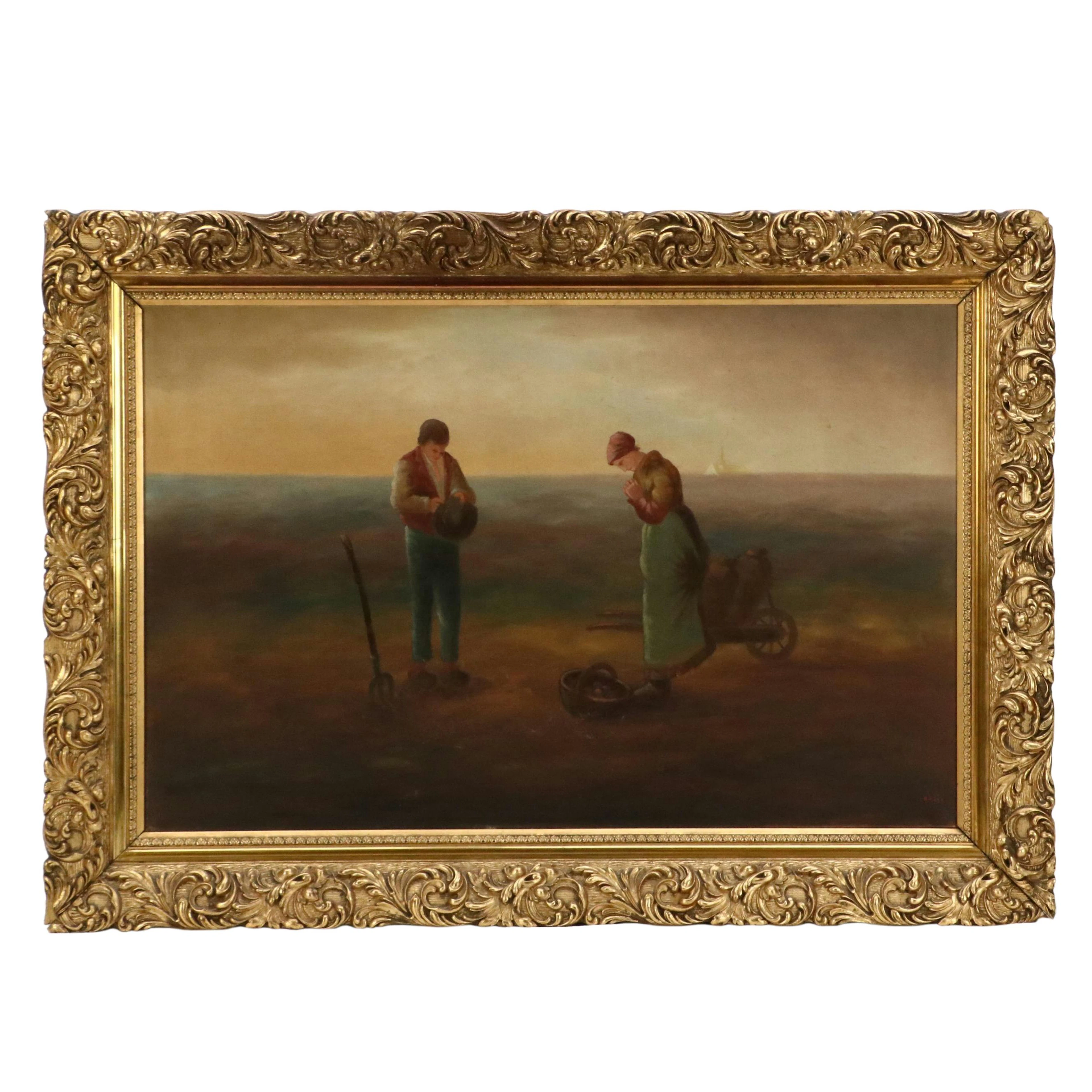 Oil Painting After Jean-François Millet "The Angelus"