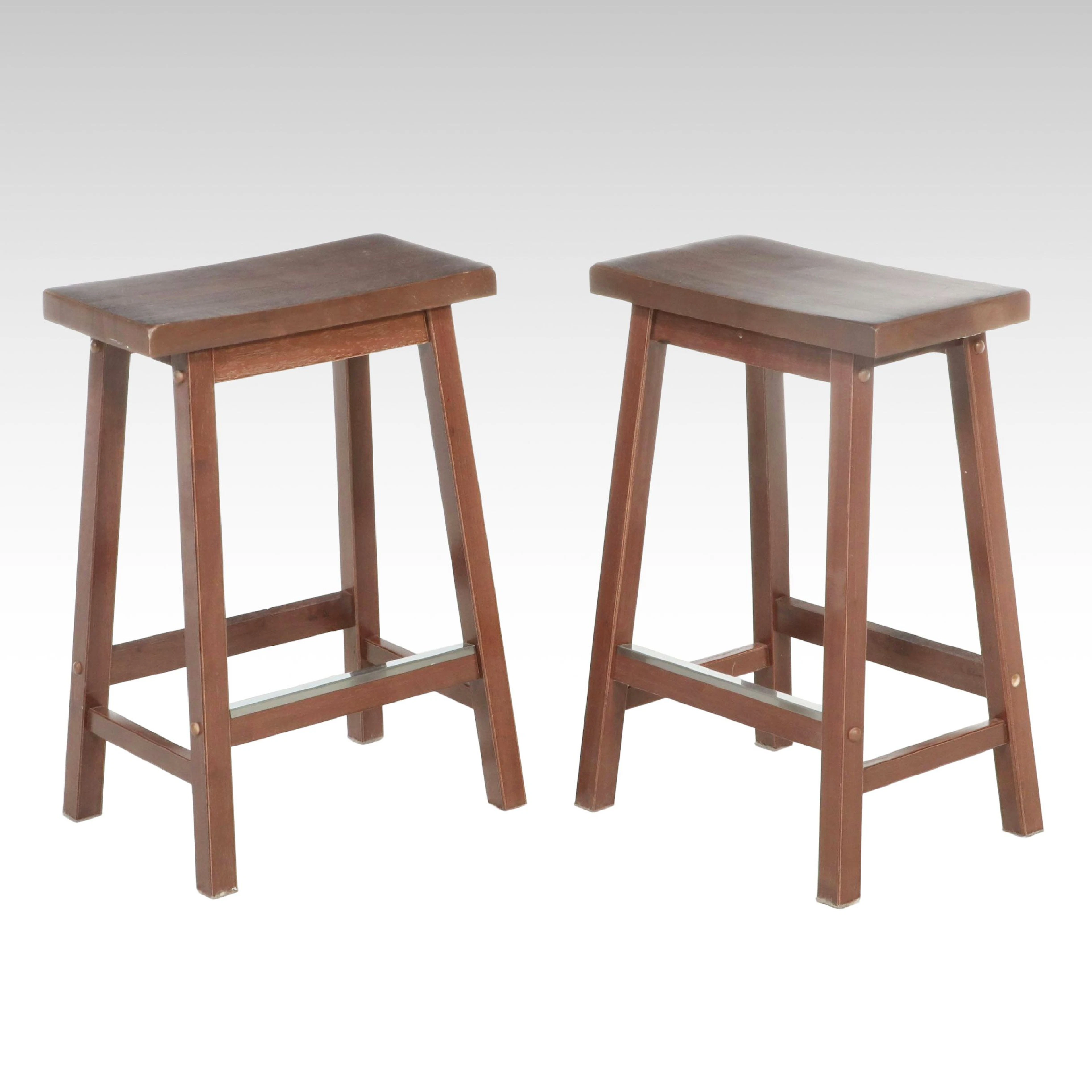Contemporary Saddle Seat Counter Stools, 21st Century