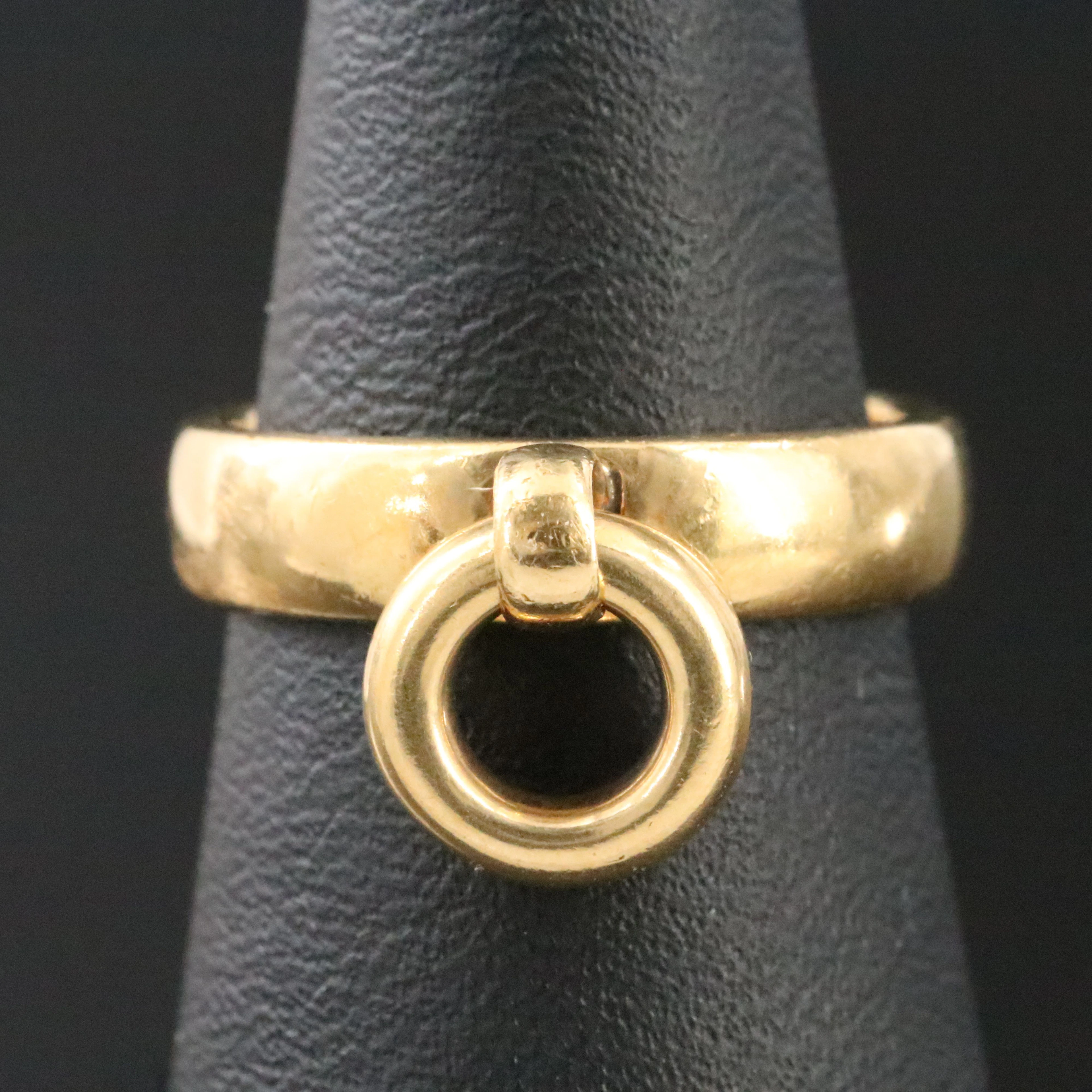 Tiffany & Co. 18K Diamond Circle Charm Ring