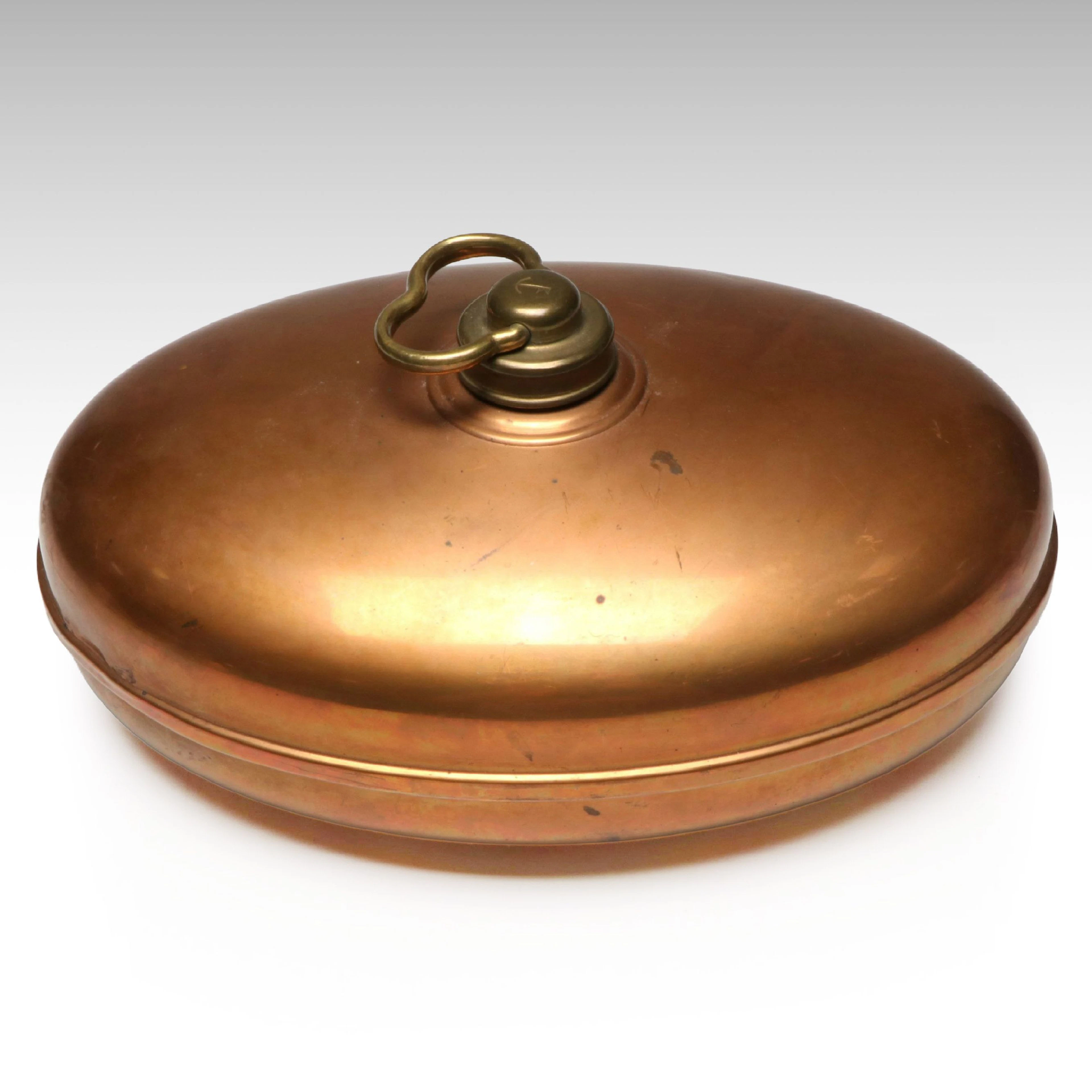 Kraussware Copper Hot Water Bottle Bed Warmer, Late 19th/Early 20th C.