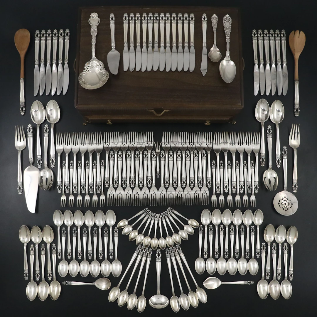 Gorham "Hispana-Sovereign" Sterling Silver Flatware with Serving Utensils