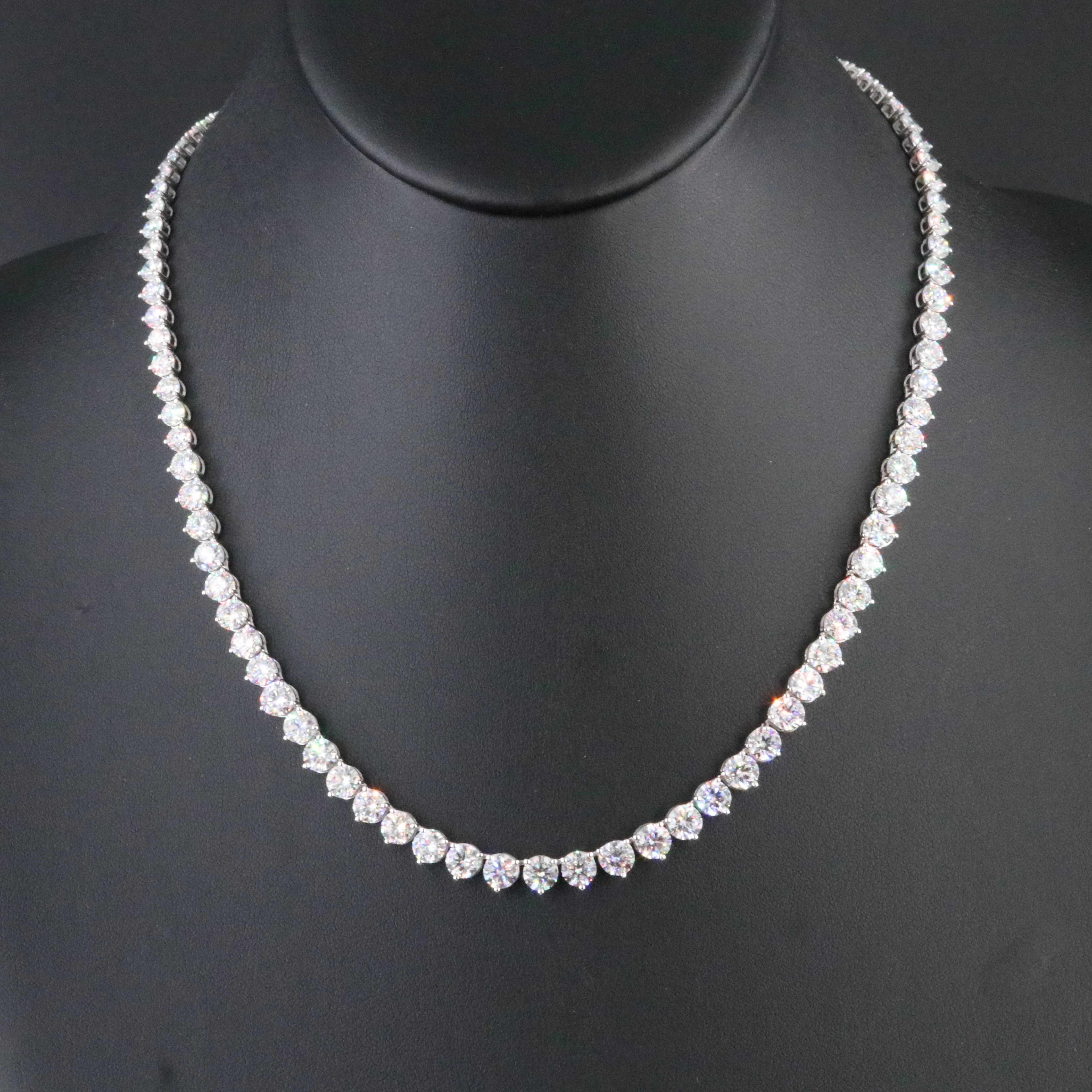 14K 26.01 CTW Lab Grown Diamond Graduated Necklace