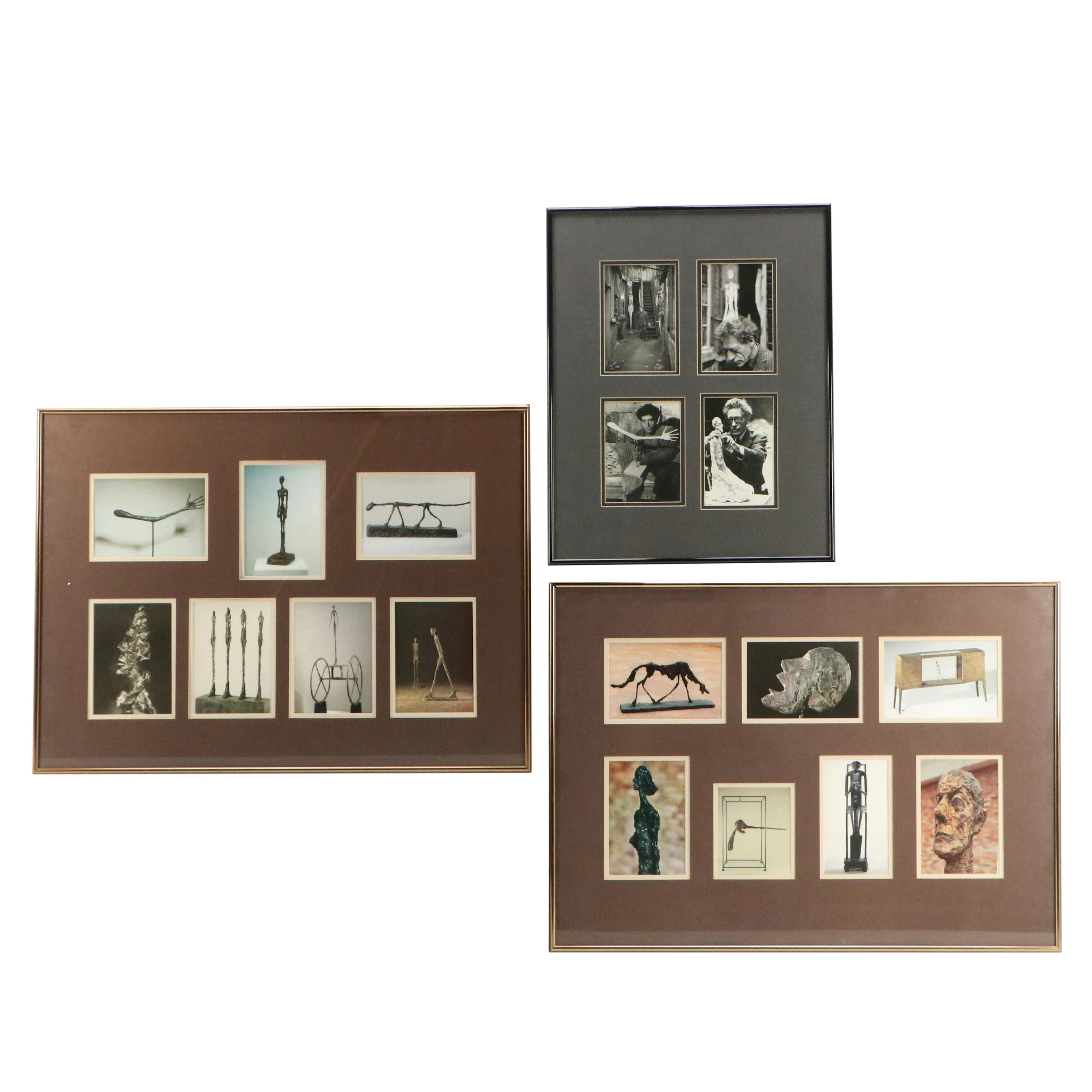 After Alberto Giacometti Offset Lithographic Prints of Sculptures