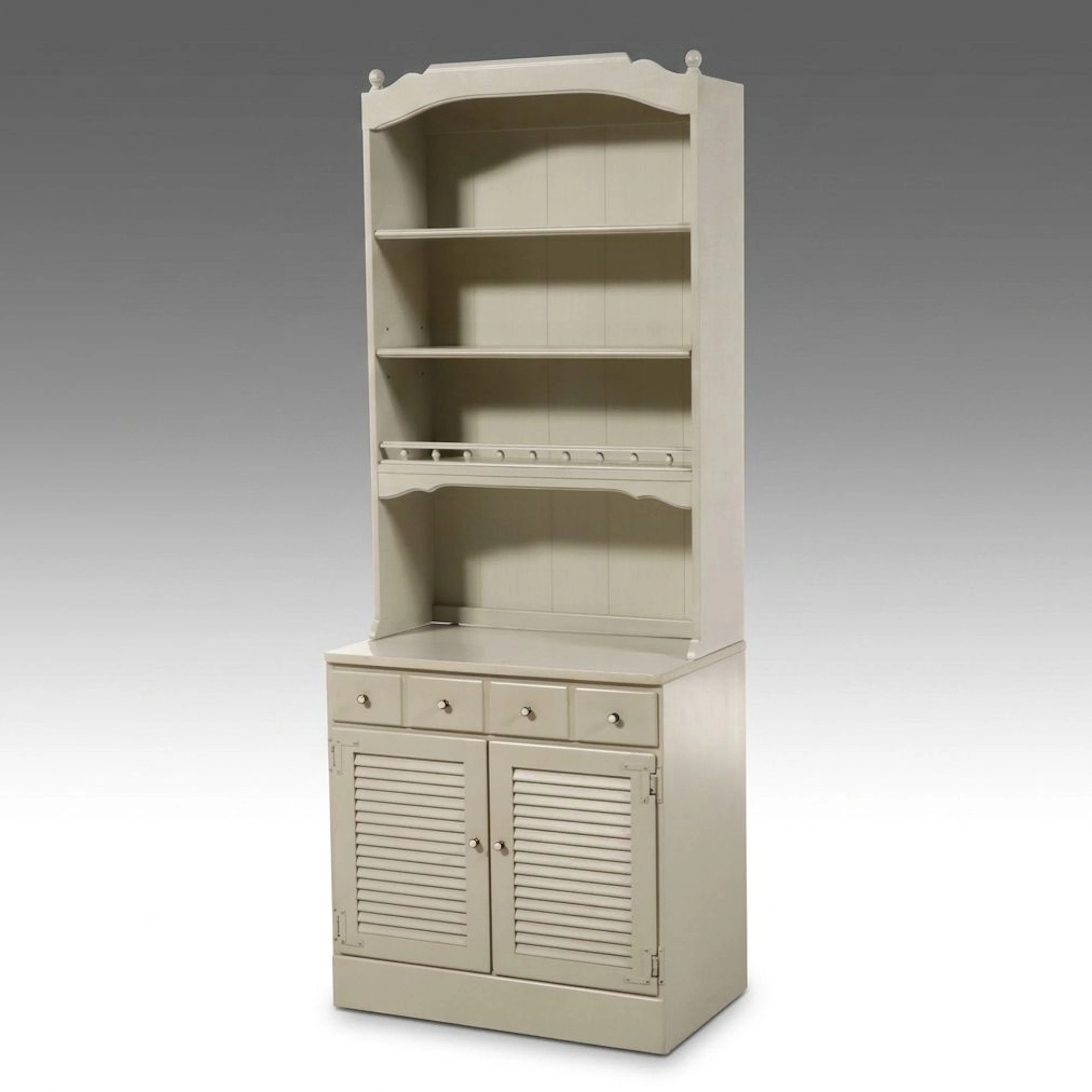 Ethan Allen Colonial Revival Style Painted Hutch, Mid to Late 20th Century