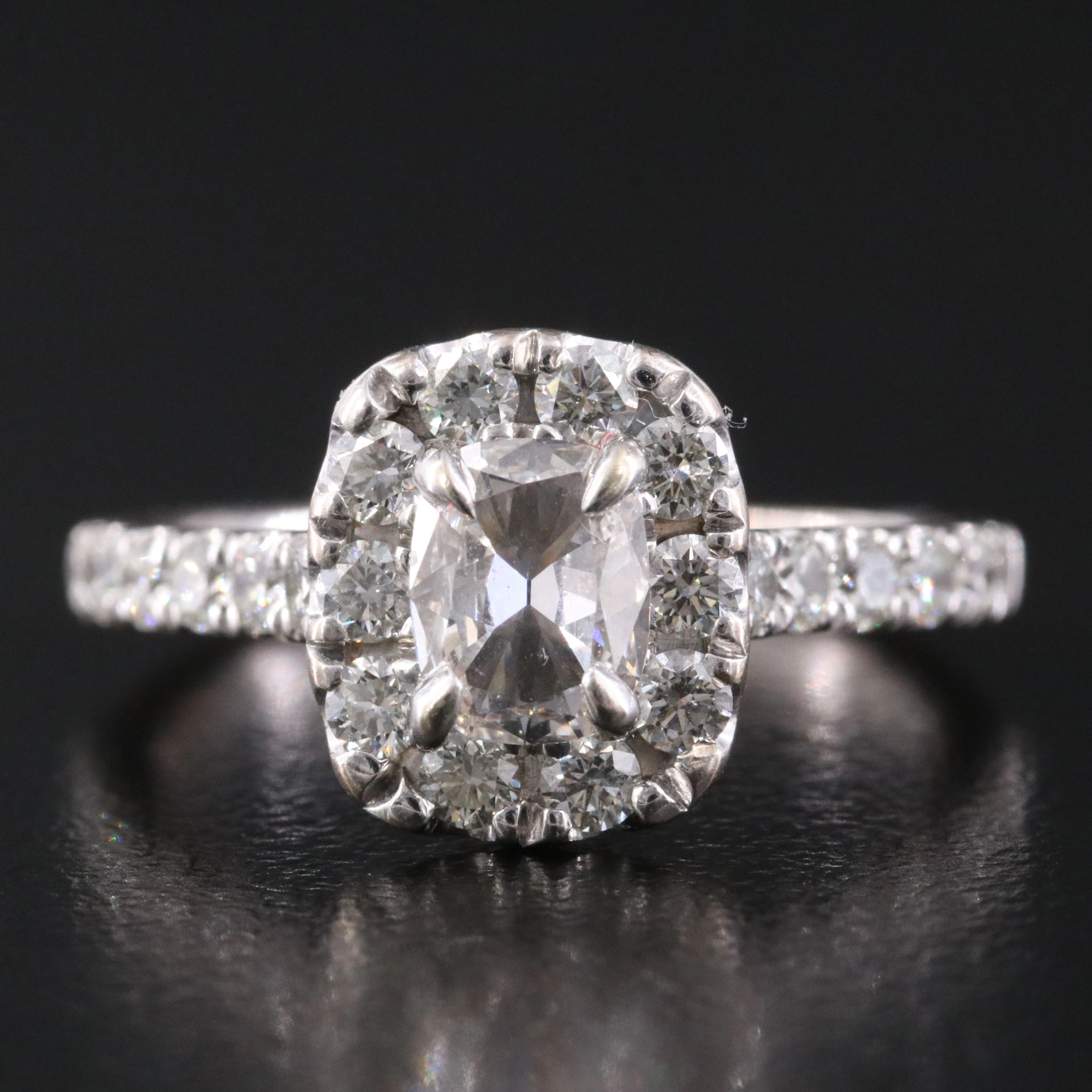 18K 1.57 CTW Diamond Halo Ring