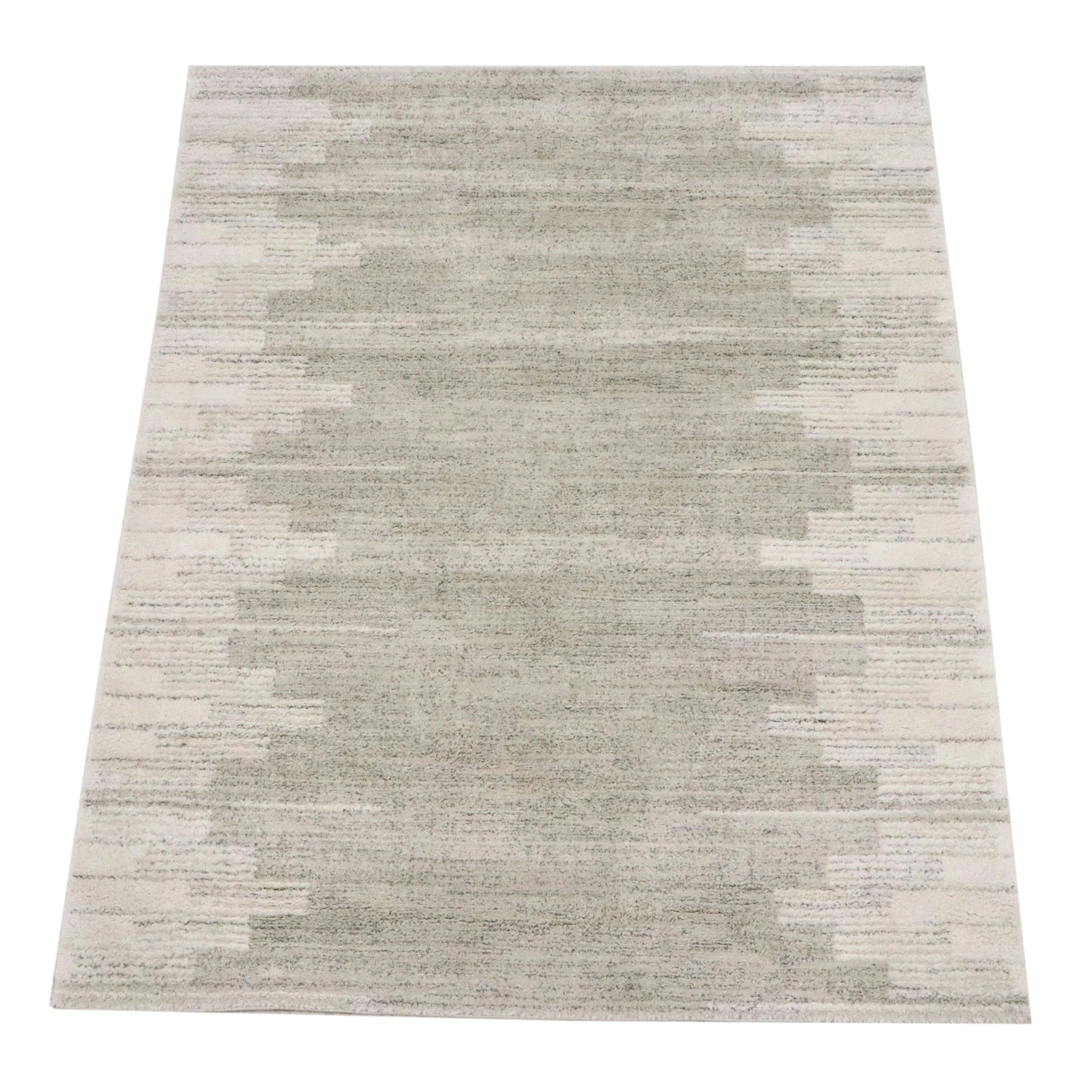 5'1 x 6'11 Machine Made Contemporary Minimalist Style Area Rug