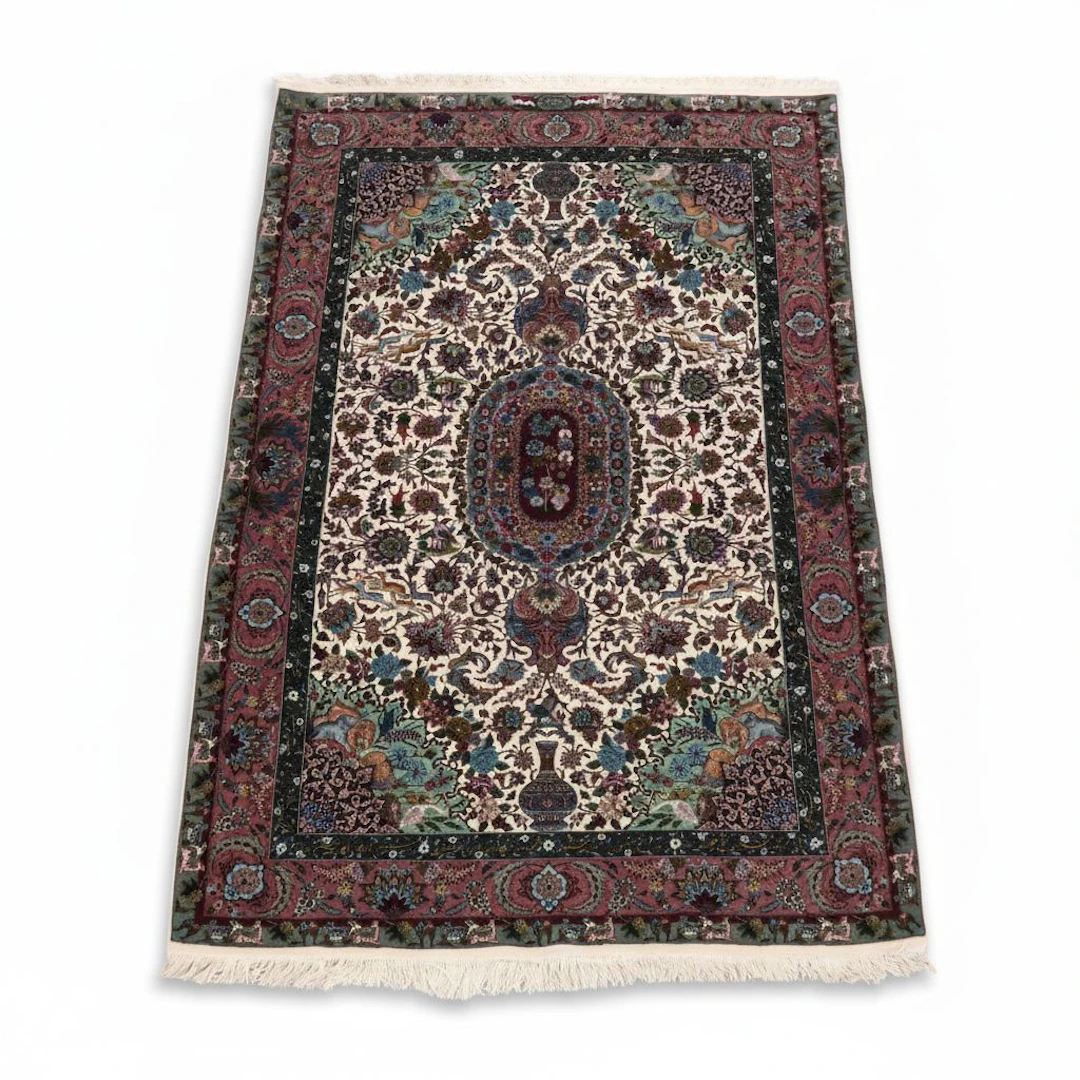 5' x 8'2 Hand-Knotted Persian Kashmar Area Rug