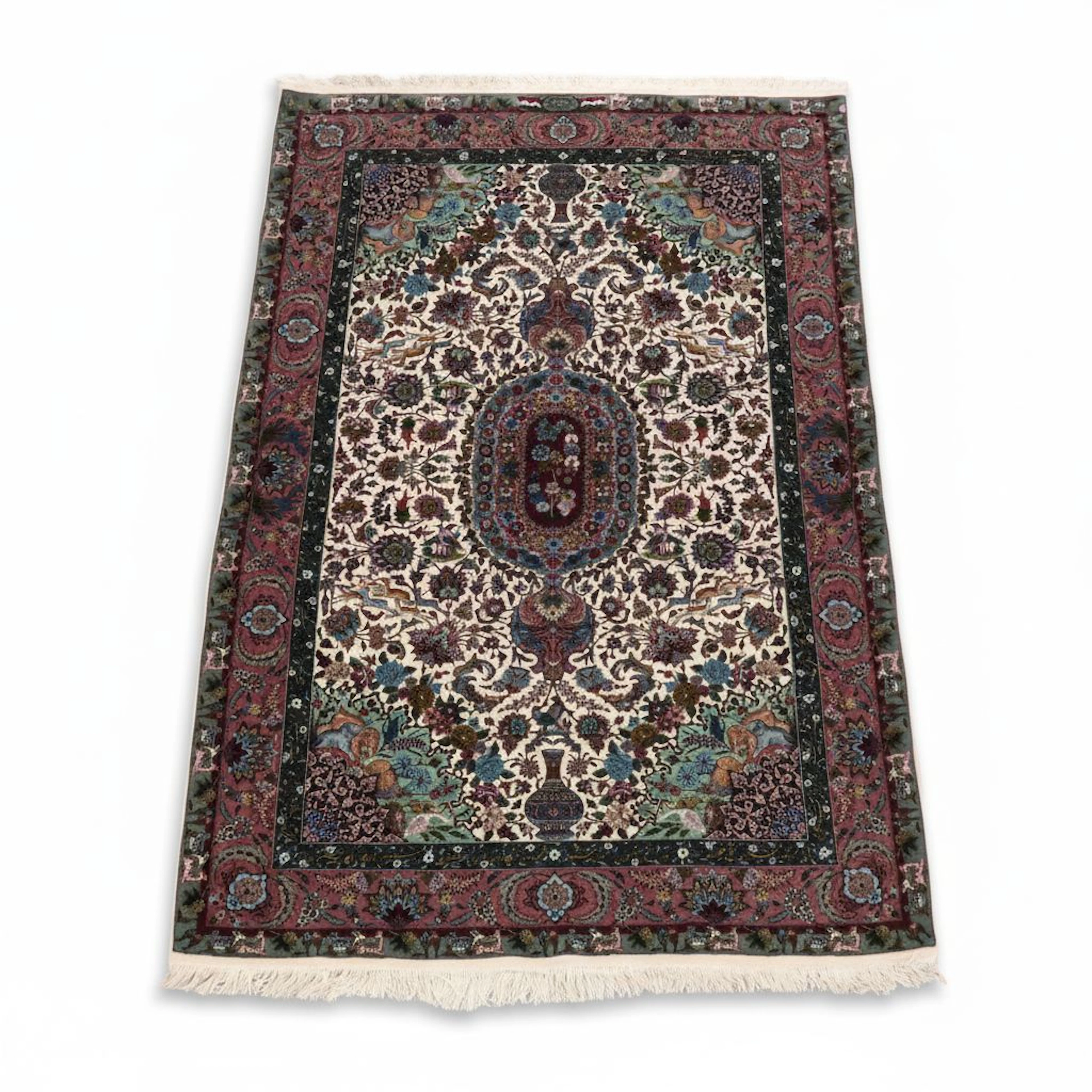 5' x 8'2 Hand-Knotted Persian Kashmar Area Rug