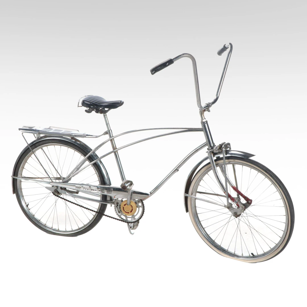 Cruiser Bicycle with Ape Hanger Handlebars, Mid-20th Century