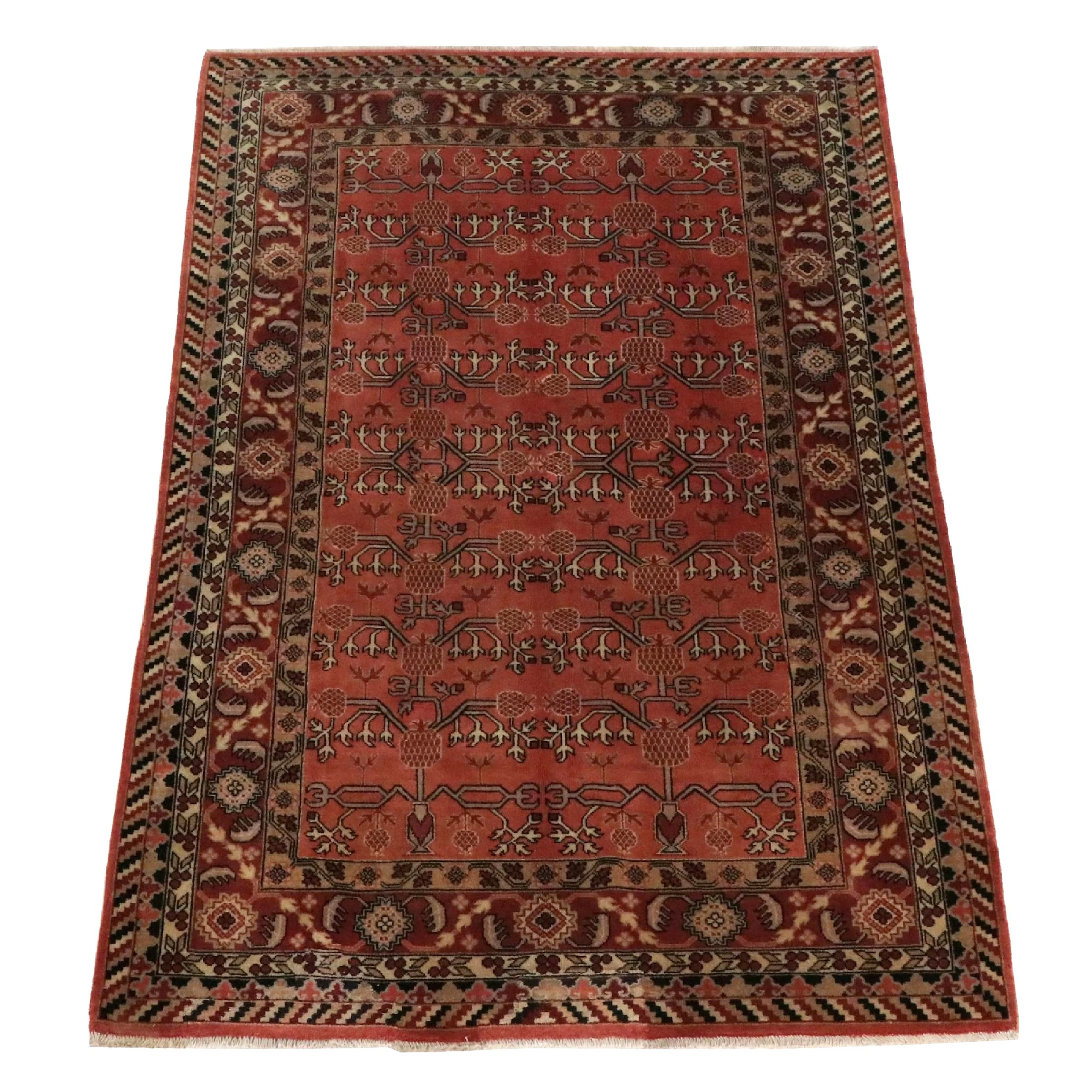 5' x 7'10 Hand-Knotted East Turkestan Khotan Area Rug