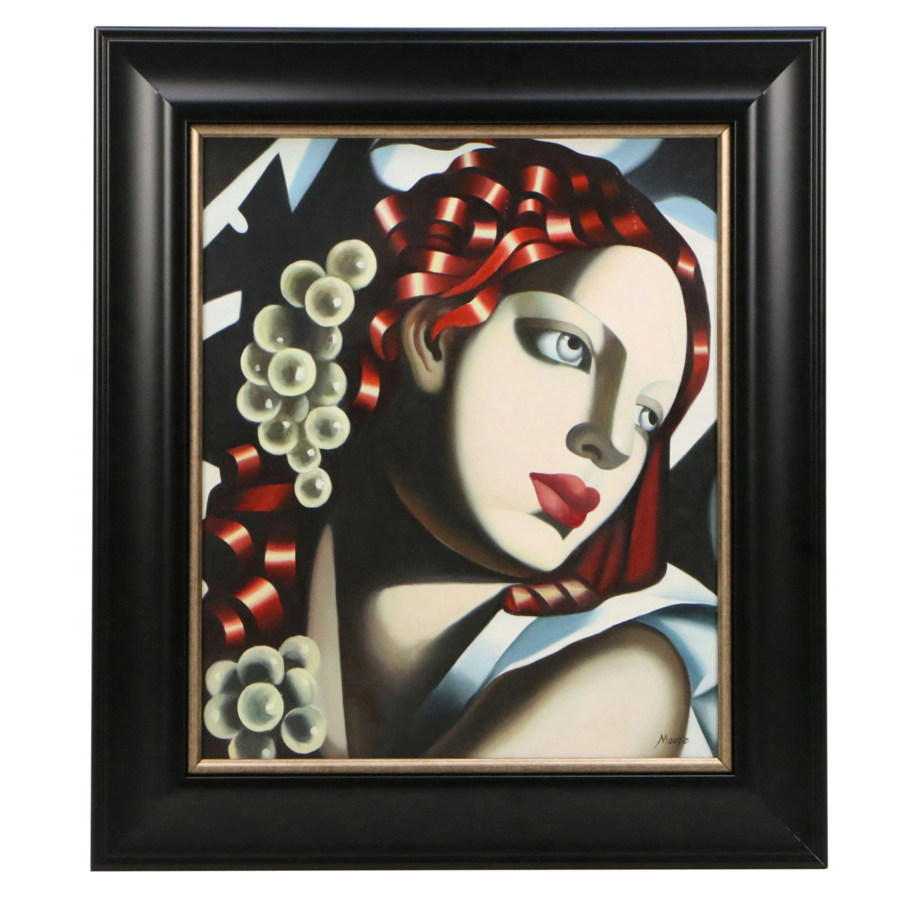 Oil Painting After Tamara de Lempicka "L'Éclat," Late 20th to 21st Century