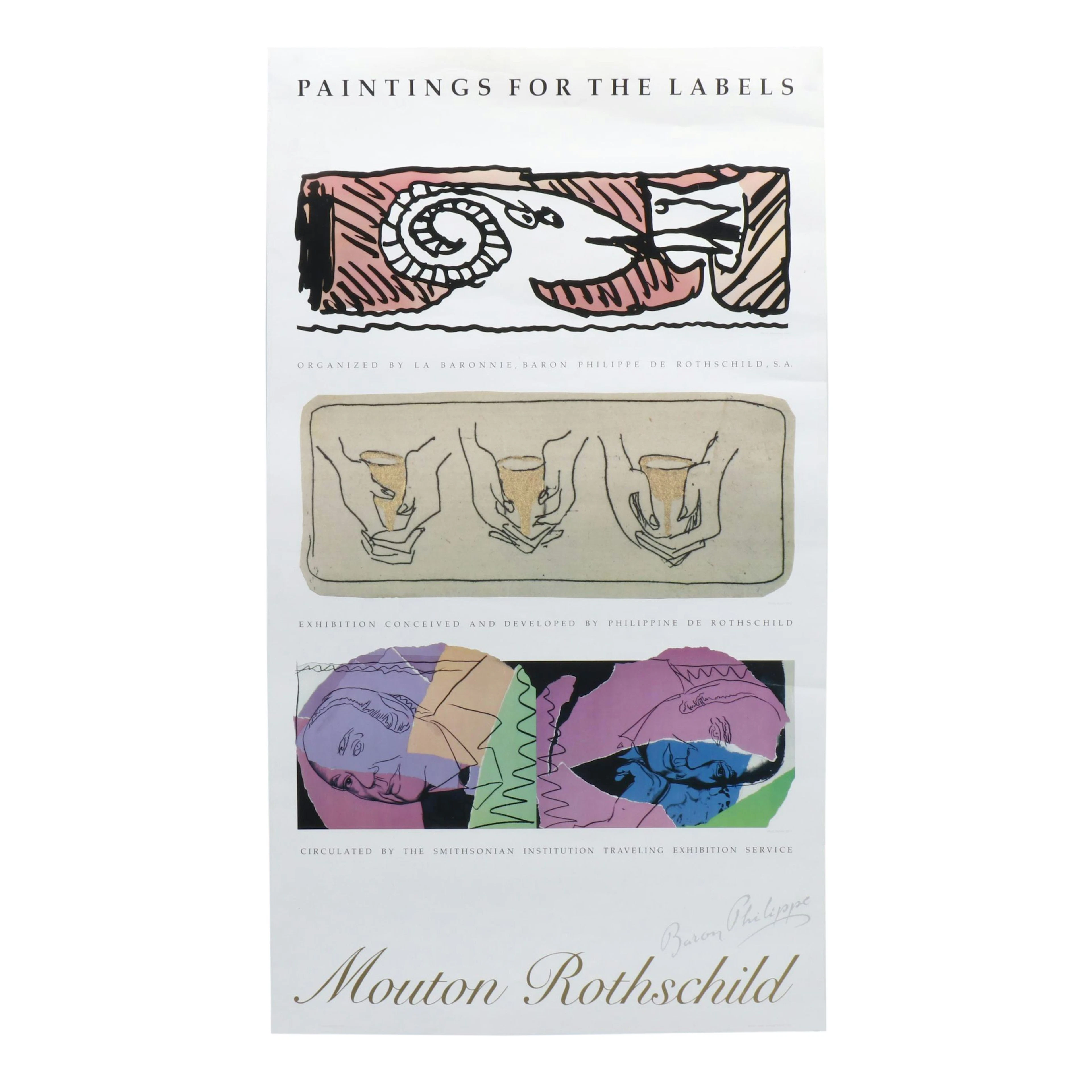 Mouton Rothschild Wine Label Art Exhibition Poster "Paintings for the Labels"