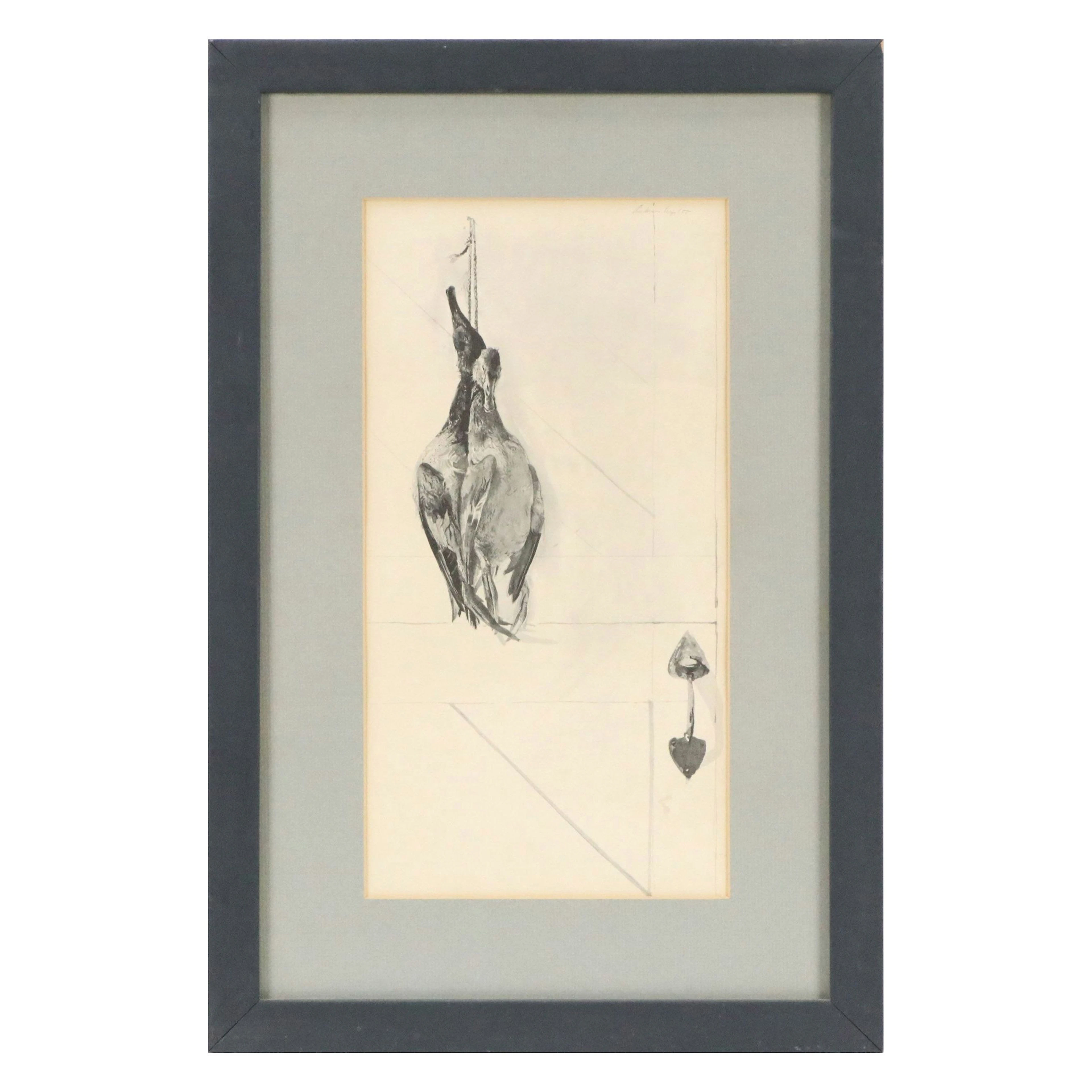 Offset Lithograph After Andrew Wyeth "Canvasbacks," Mid to Late 20th Century