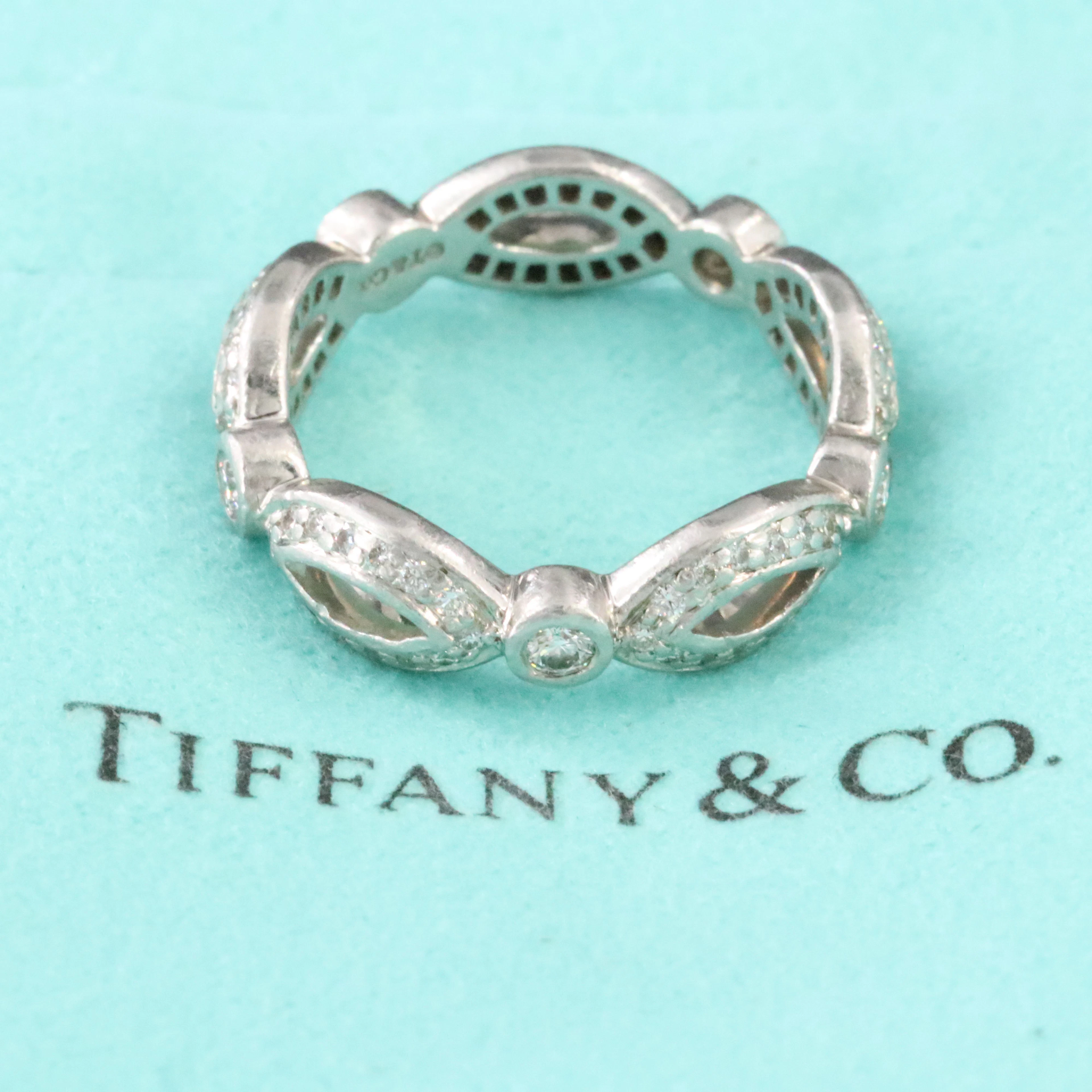 Tiffany & Co. Platinum 0.65 CTW Open Jazz Swing Eternity Band
