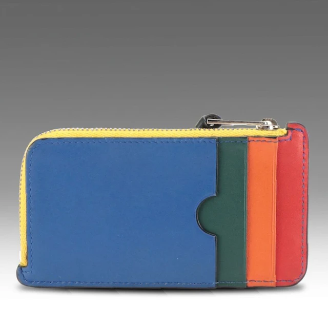 Loewe Rainbow Zip Card Case in Multicolor Calfskin Leather