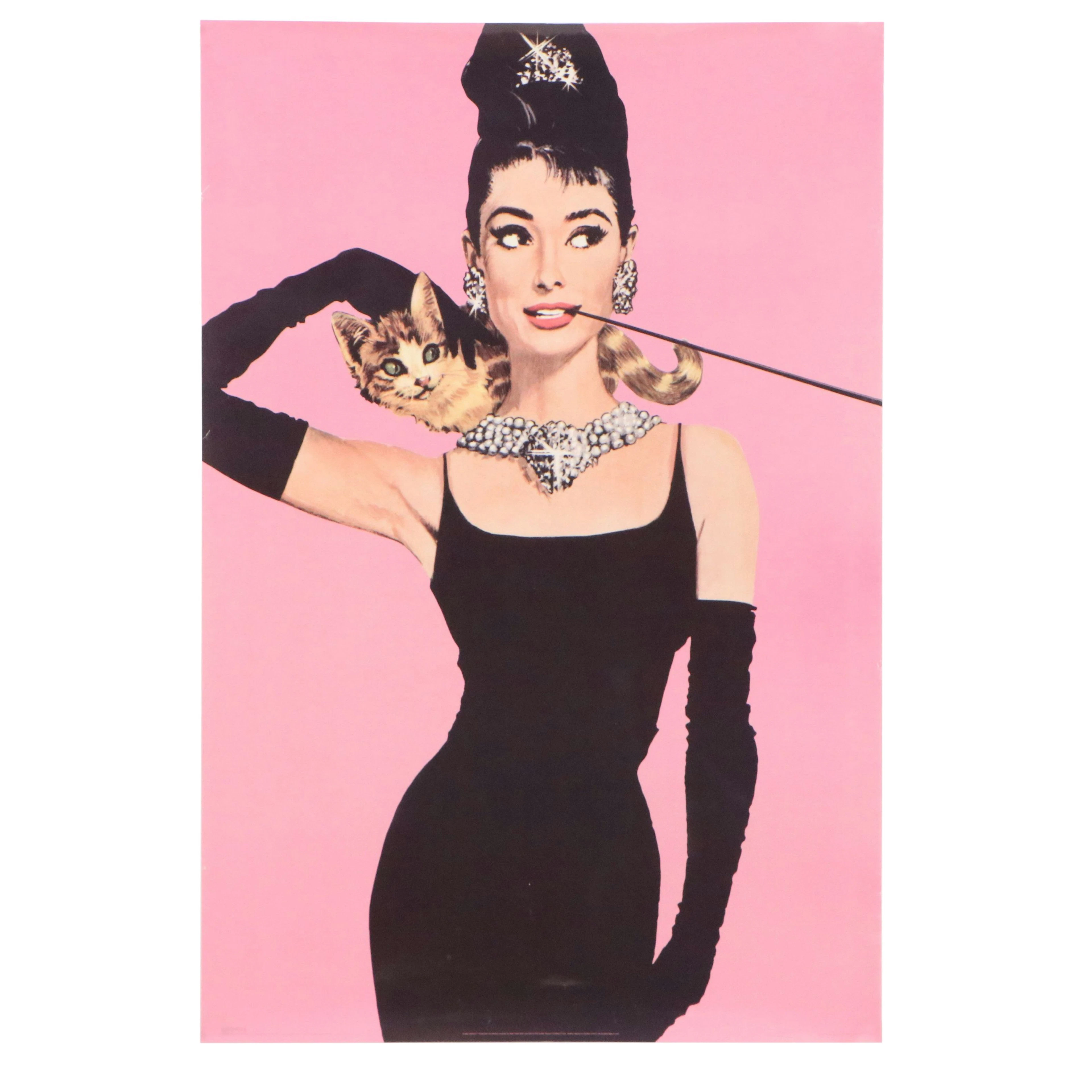 Midposters Offset Lithograph of Audrey Hepburn from Breakfast at Tiffany's
