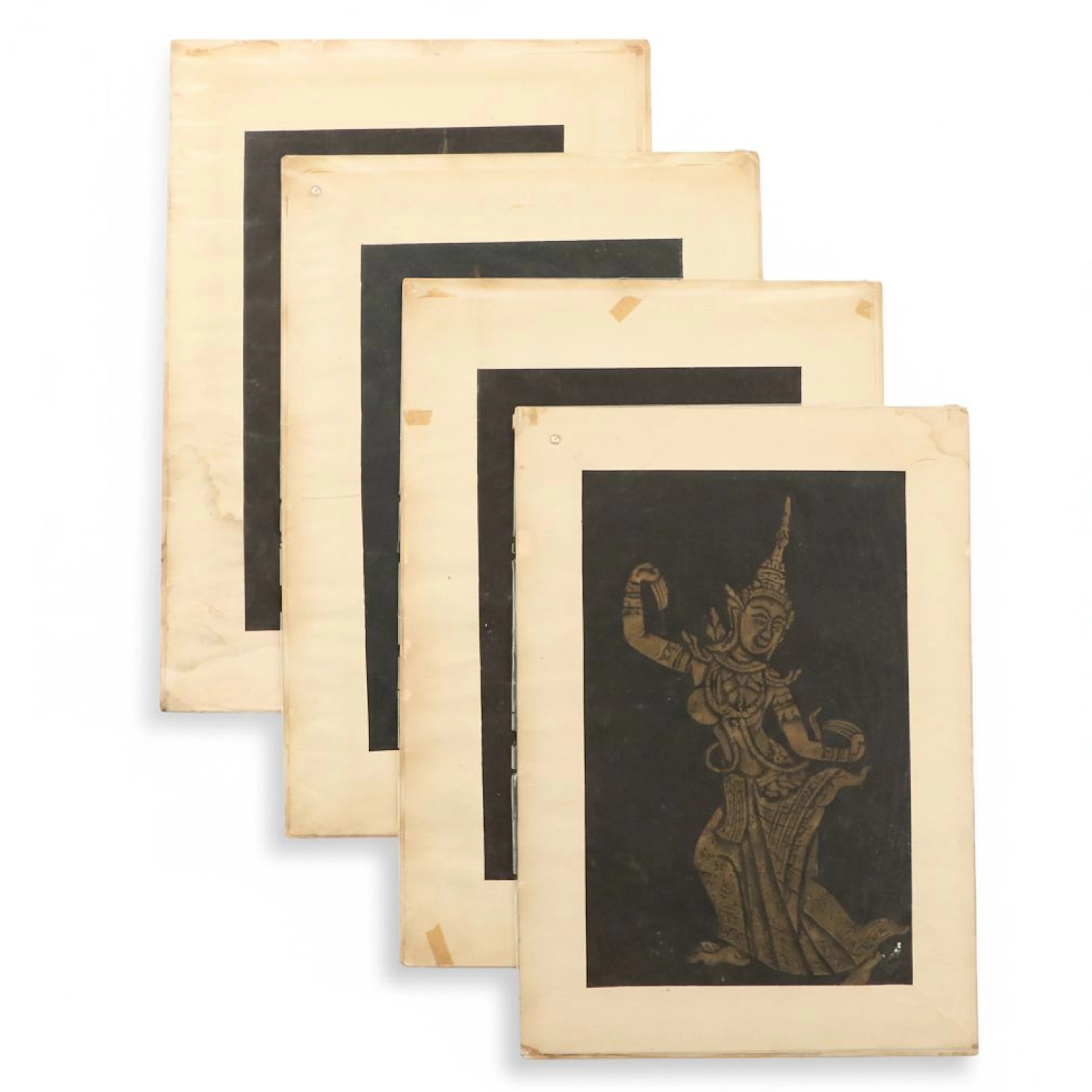 Mid-Century Thai Inspired Figural Prints