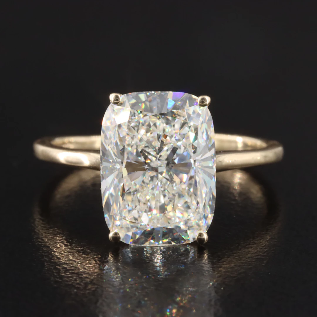 14K 5.08 CT Lab Grown Diamond Solitaire Ring with IGI Report
