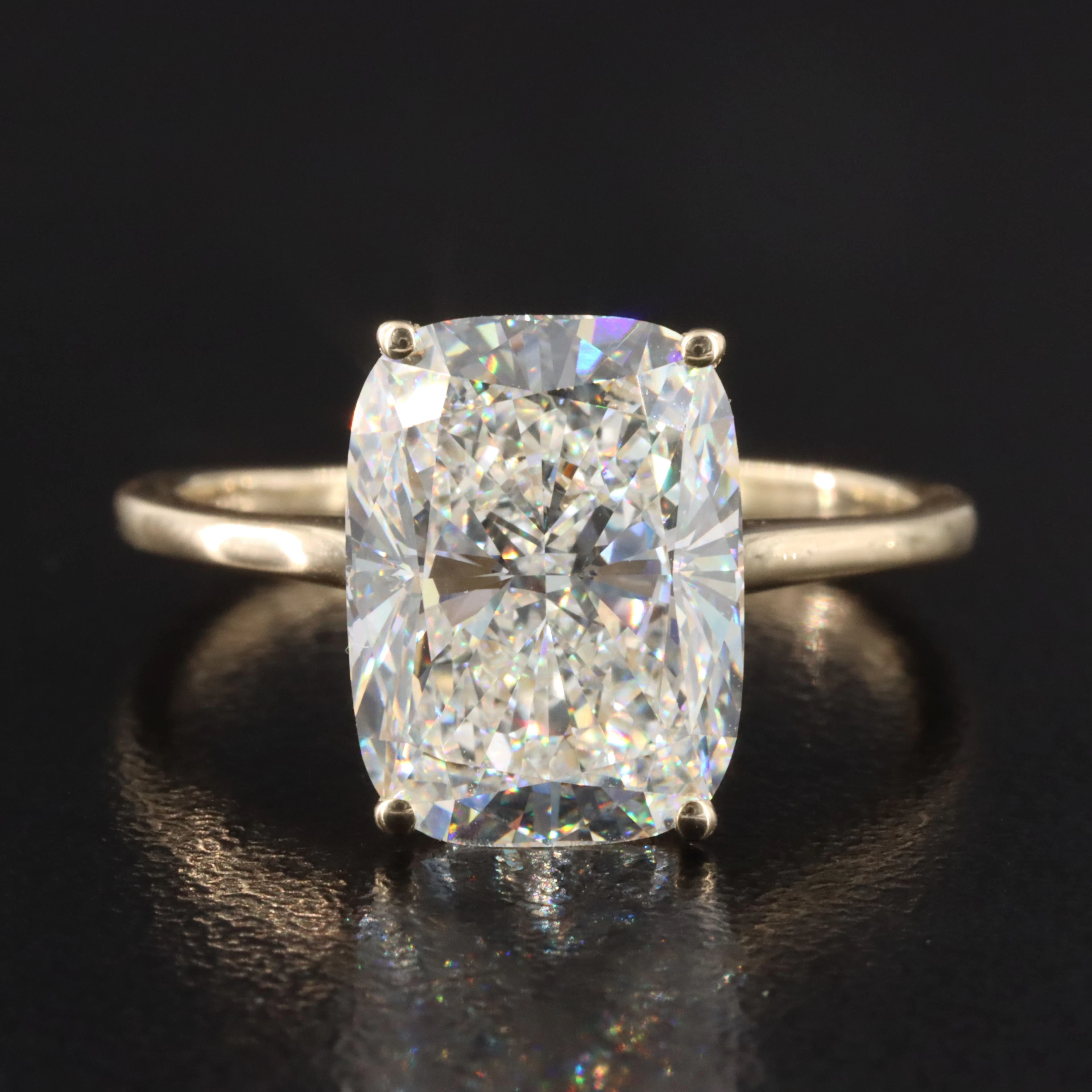 14K 5.08 CT Lab Grown Diamond Solitaire Ring with IGI Report