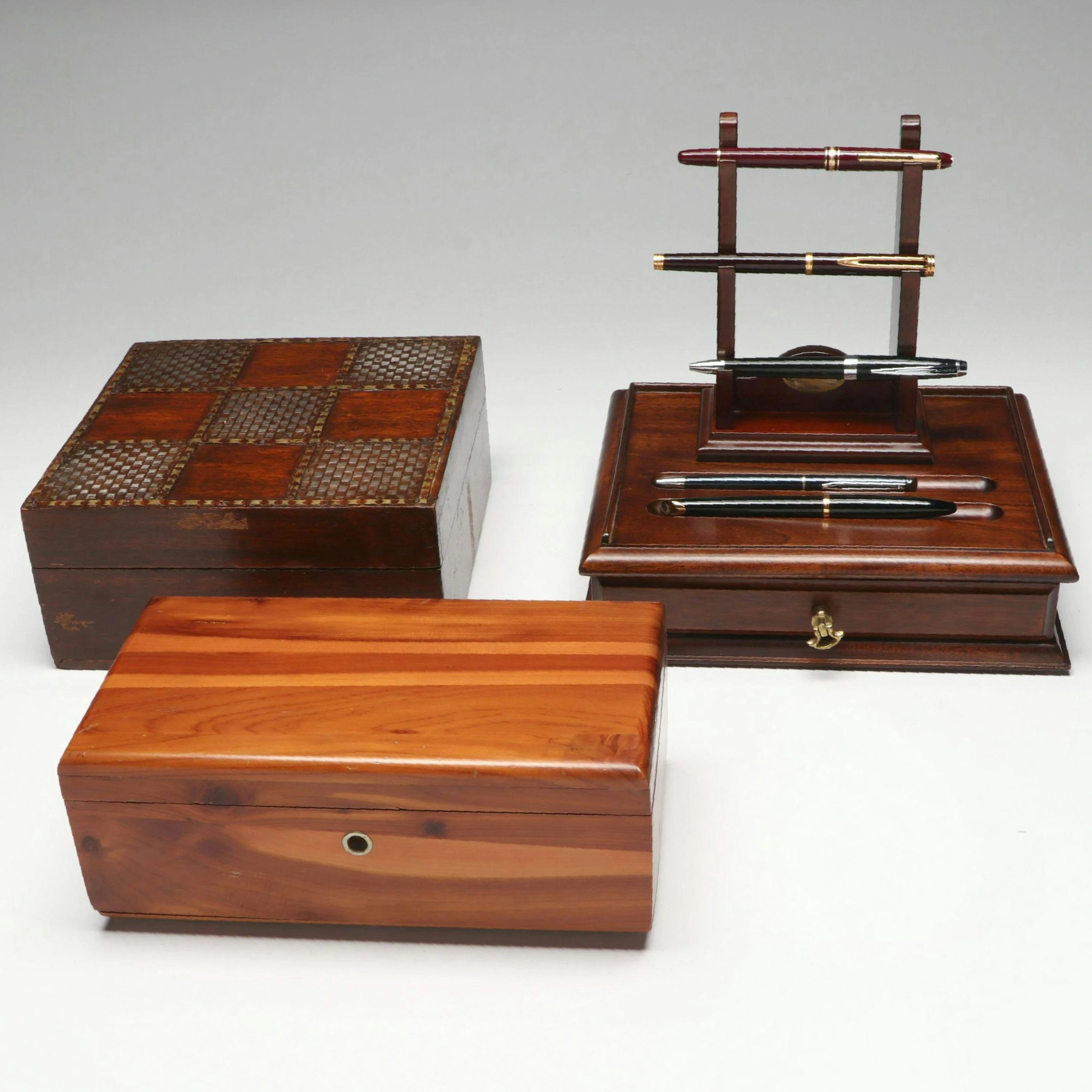 Montblanc, Waterman, Cross Pens and Mahogany Case, Cedar Box, More
