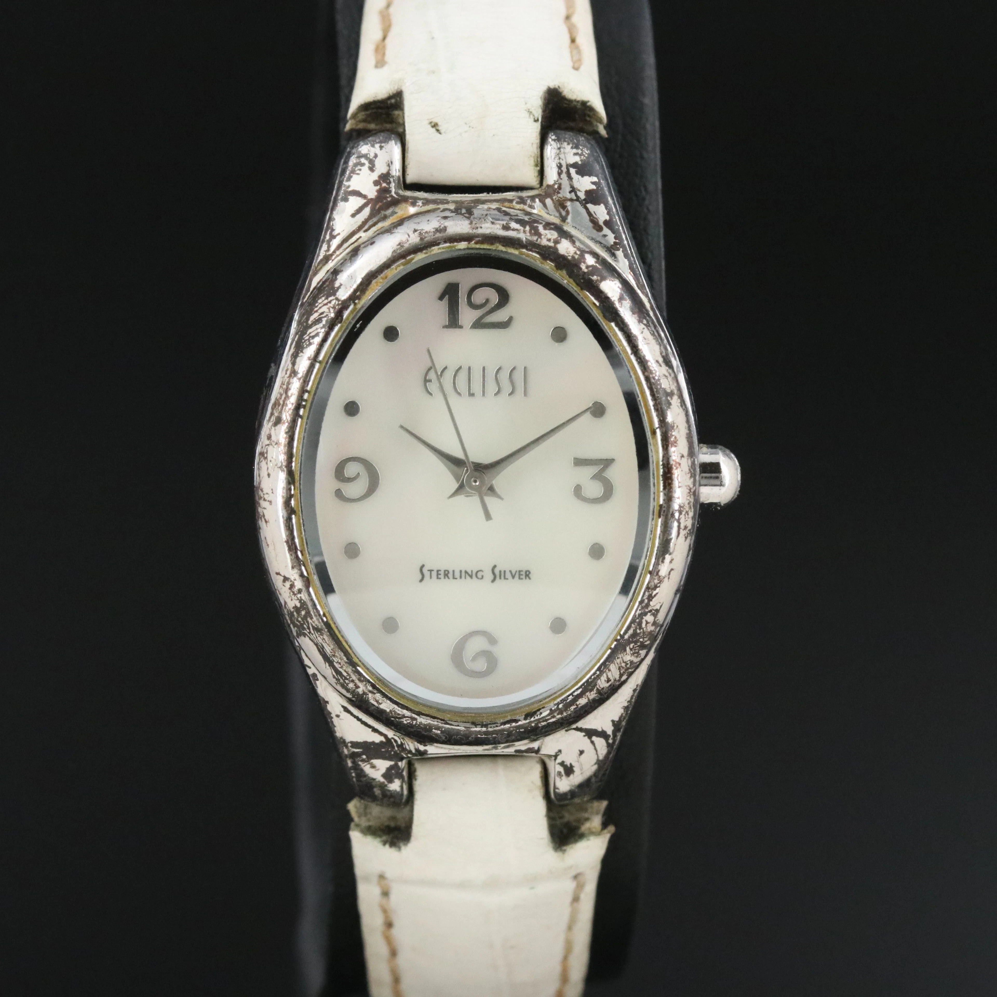 Ecclissi Sterling Silver Mother-of-Pearl Quartz Watch