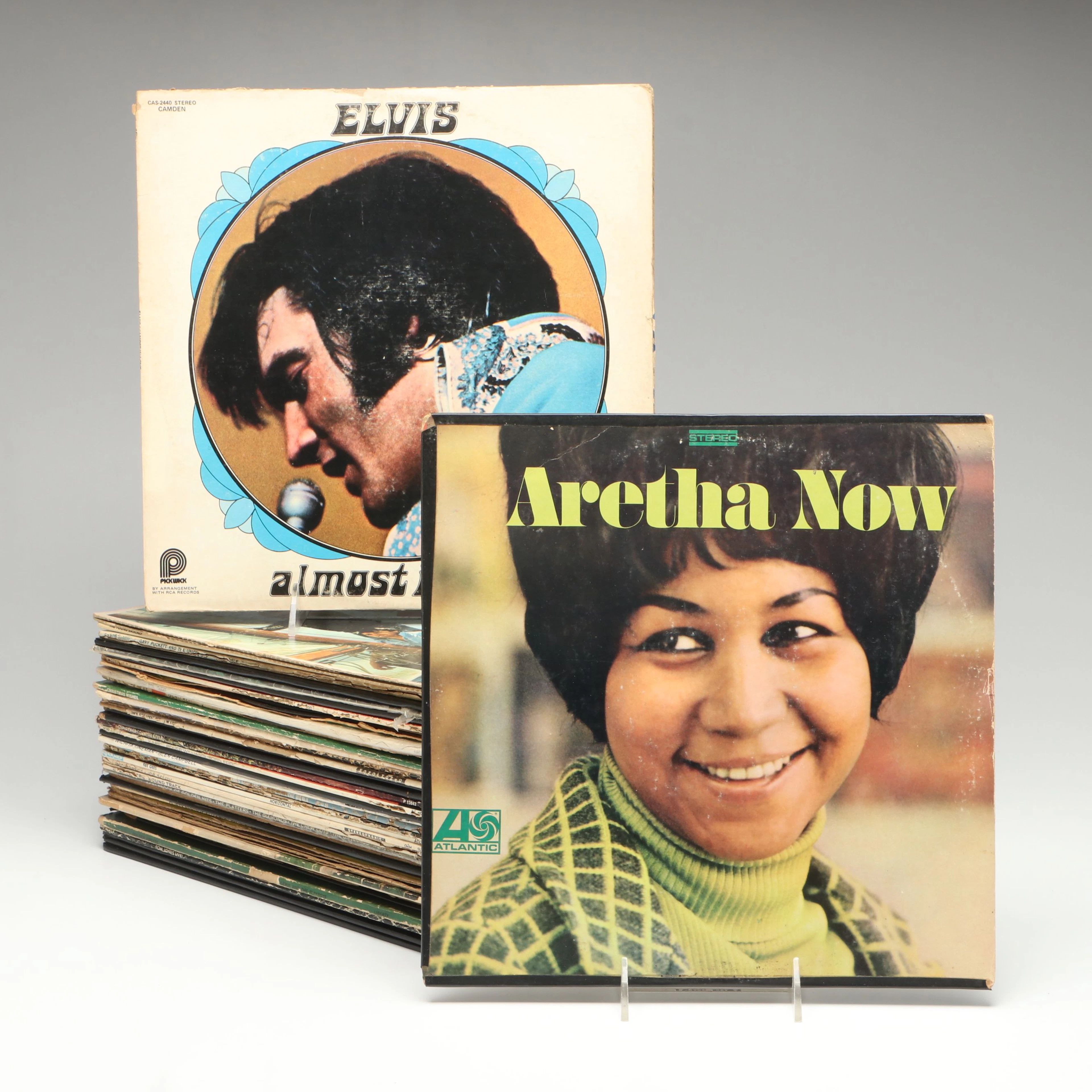 Aretha Franklin, Elvis Presley, and More Vinyl Record Albums, Vintage