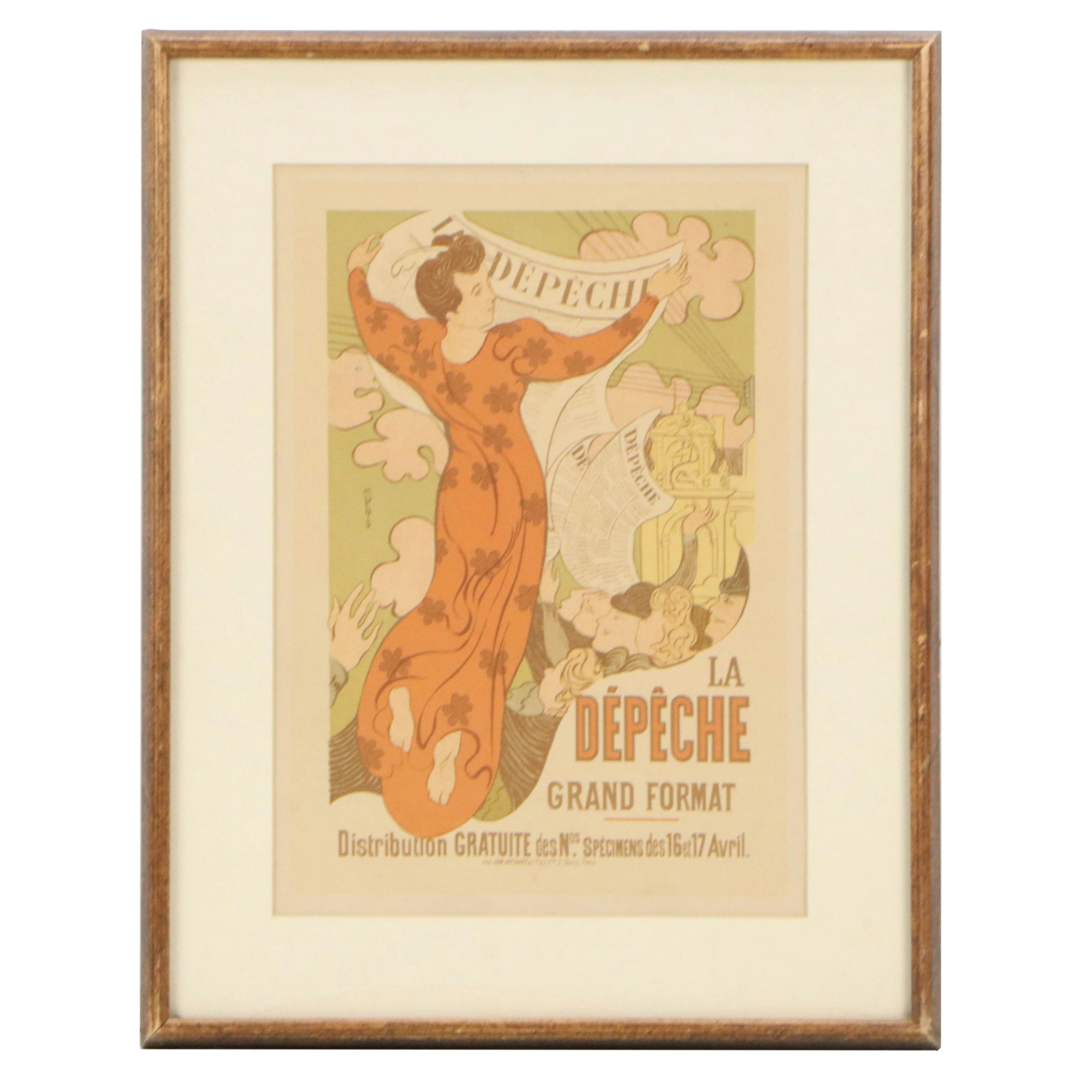 Maurice Denis Lithograph Poster "La Dépêche Grand Format," 1898