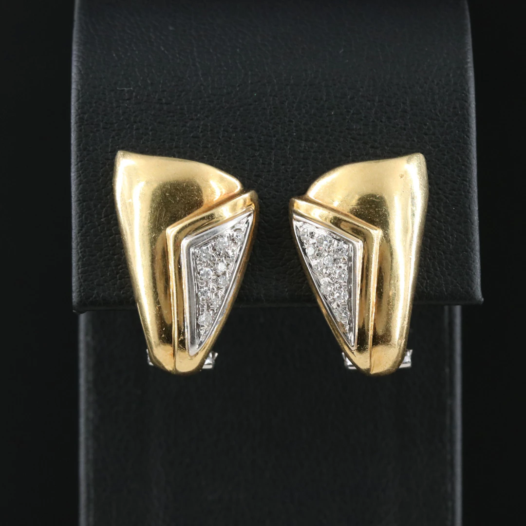 18K 0.30 CTW Diamond Geometric Earrings