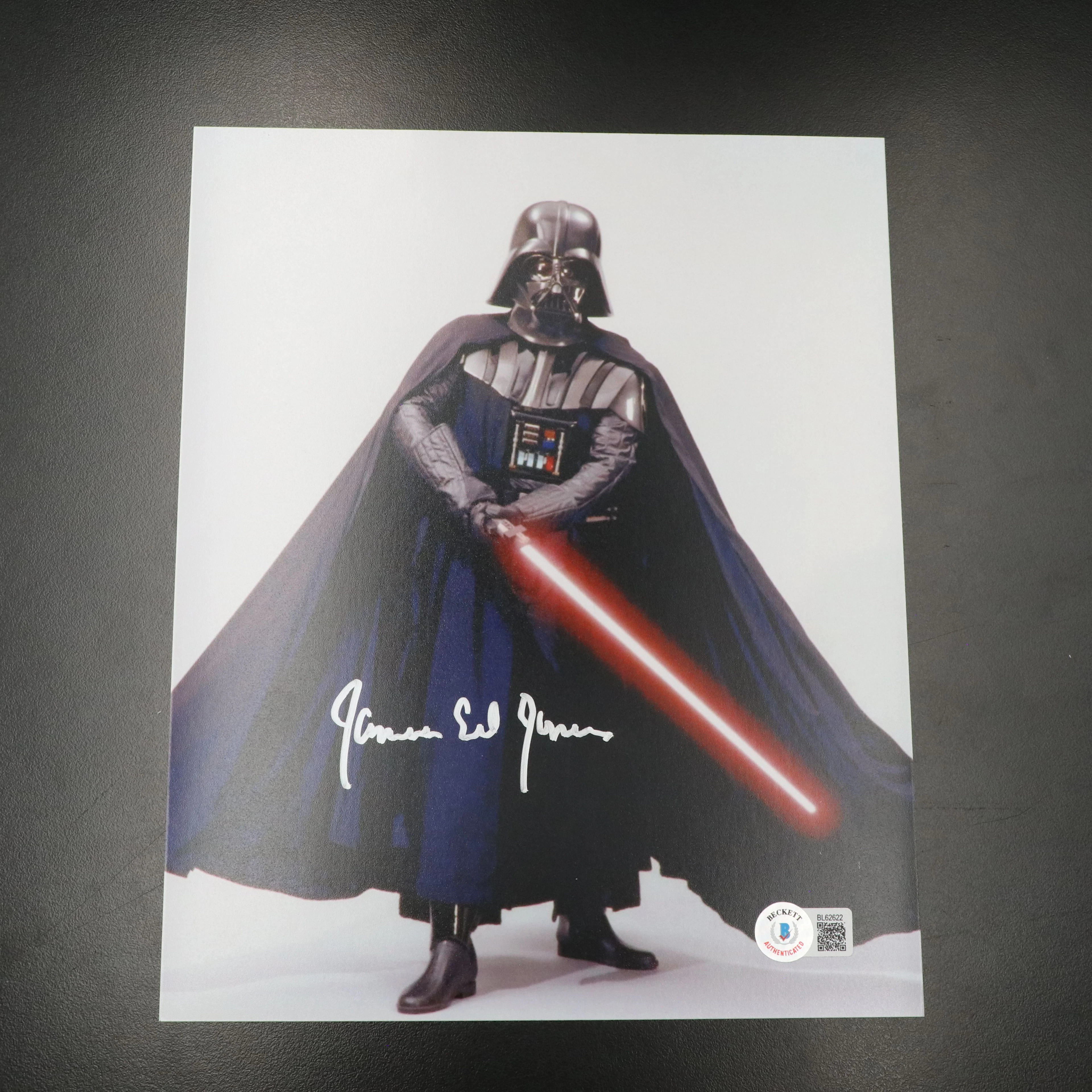 James Earl Jones Signed Star Wars Darth Vader Movie Print, Beckett
