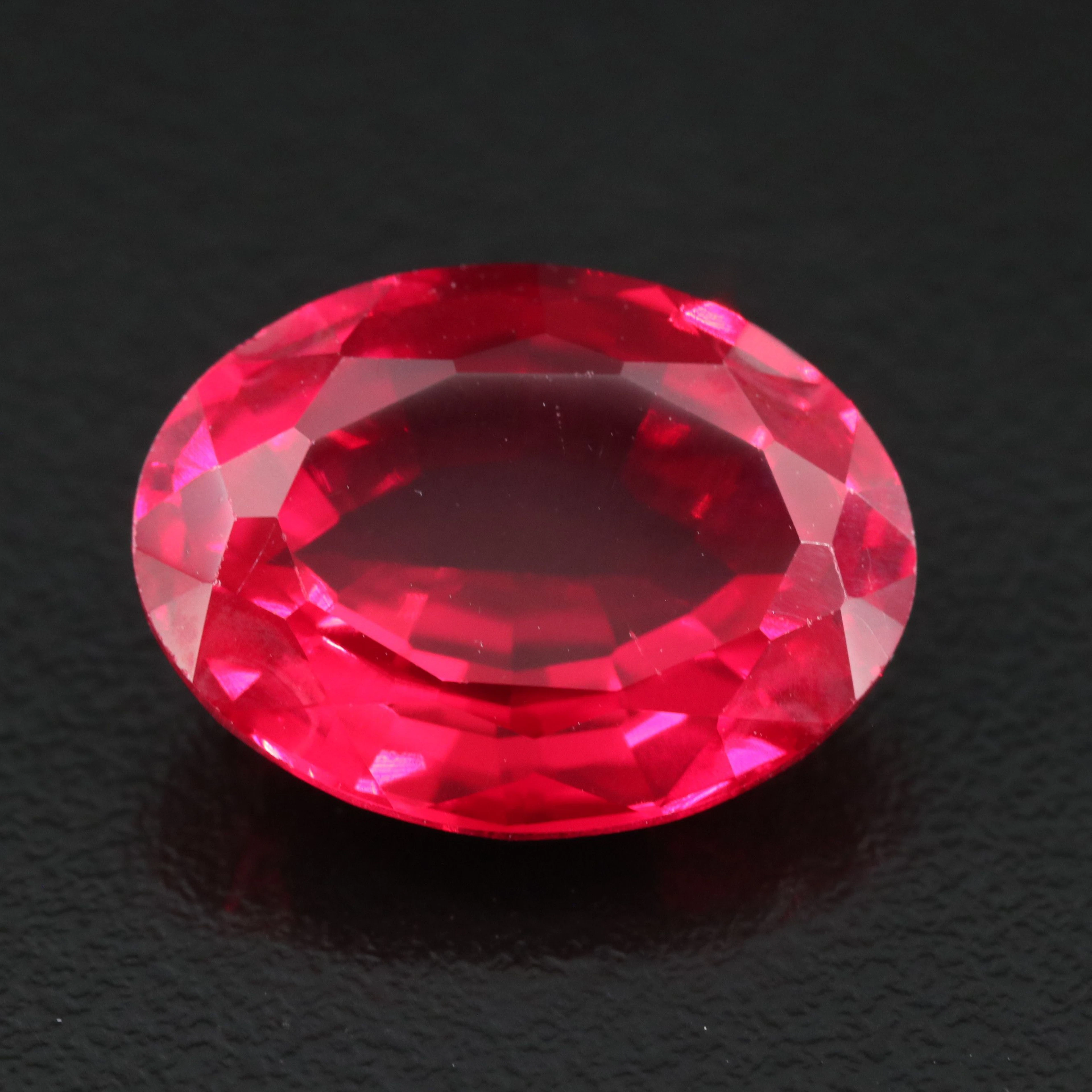 Loose 11.45 CT Lab Grown Ruby